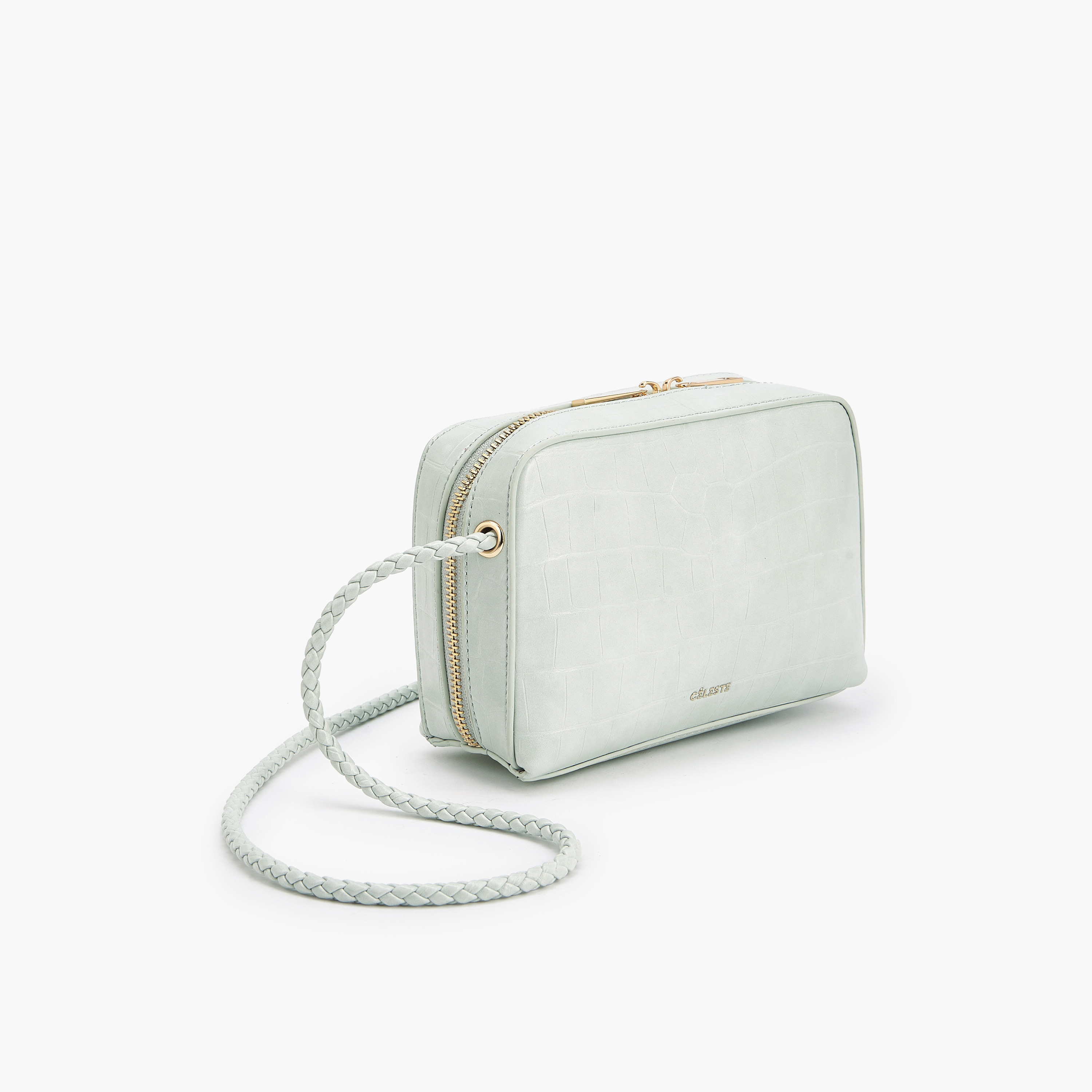 شنطة كروس بودي بارزة الملمس بسحّاب إغلاق من سيليست-women-bagsandwallets-handbags-image-4