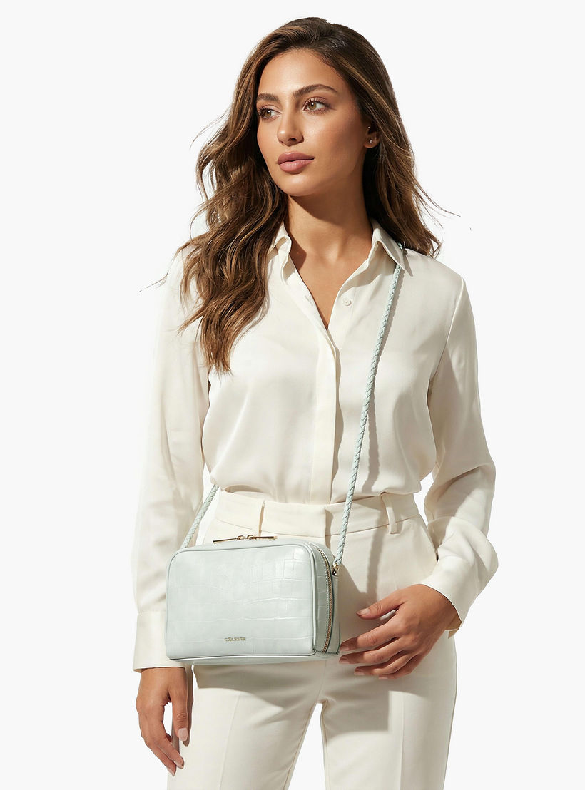 شنطة كروس بودي بارزة الملمس بسحّاب إغلاق من سيليست-women-bagsandwallets-handbags-image-2