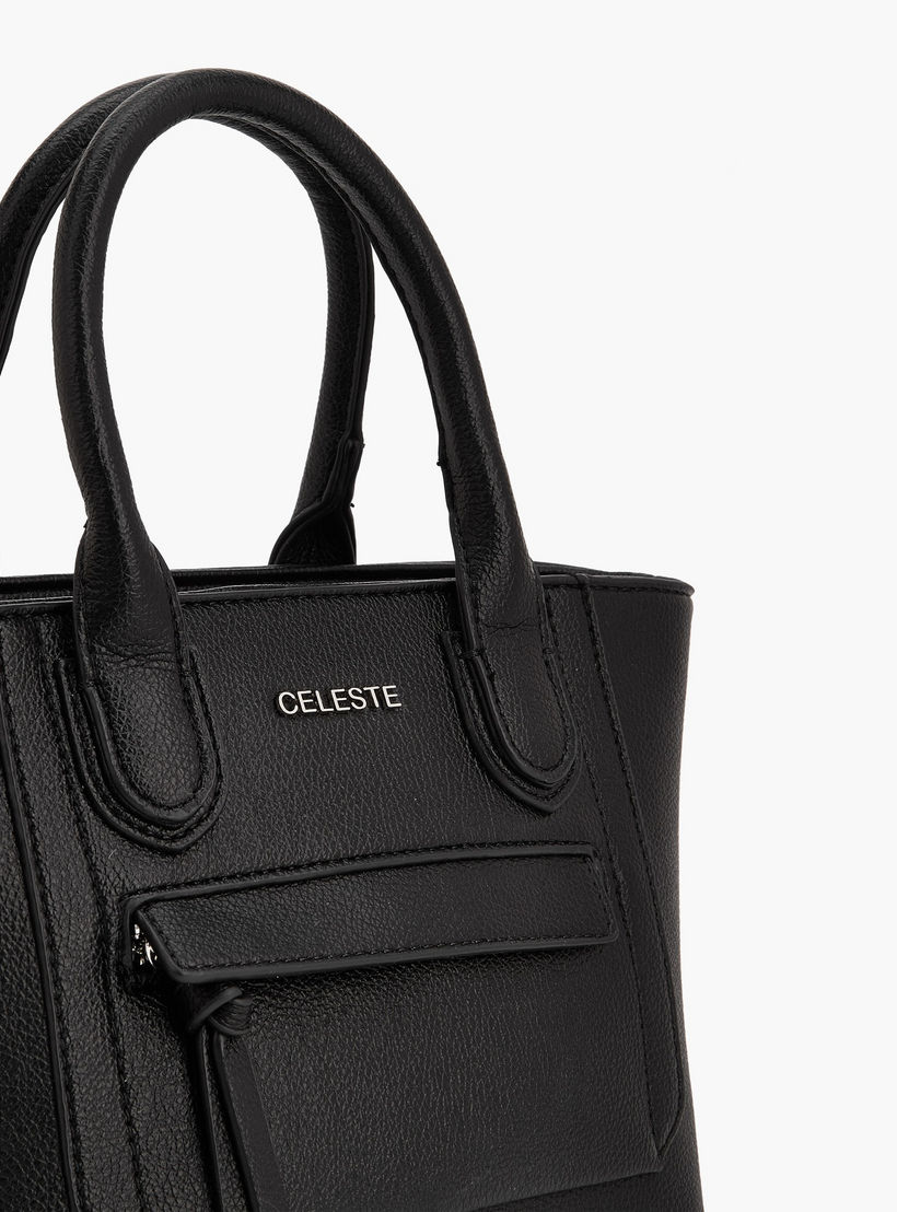 Celeste Textured Tote Bag with Double Handle-women-bagsandwallets-handbags-image-5