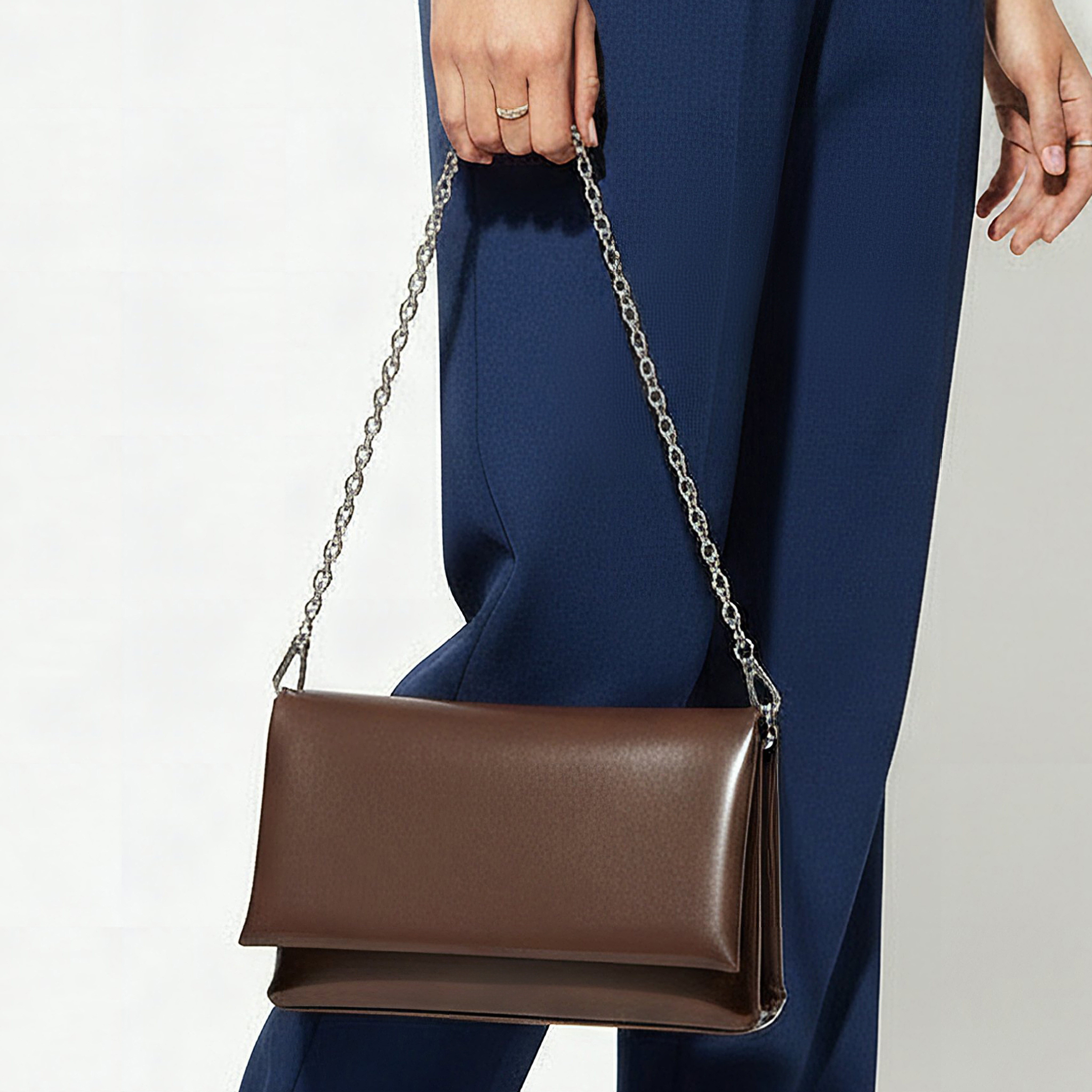 Celeste Textured Shoulder Bag with Chain Strap-women-bagsandwallets-handbags-image-1