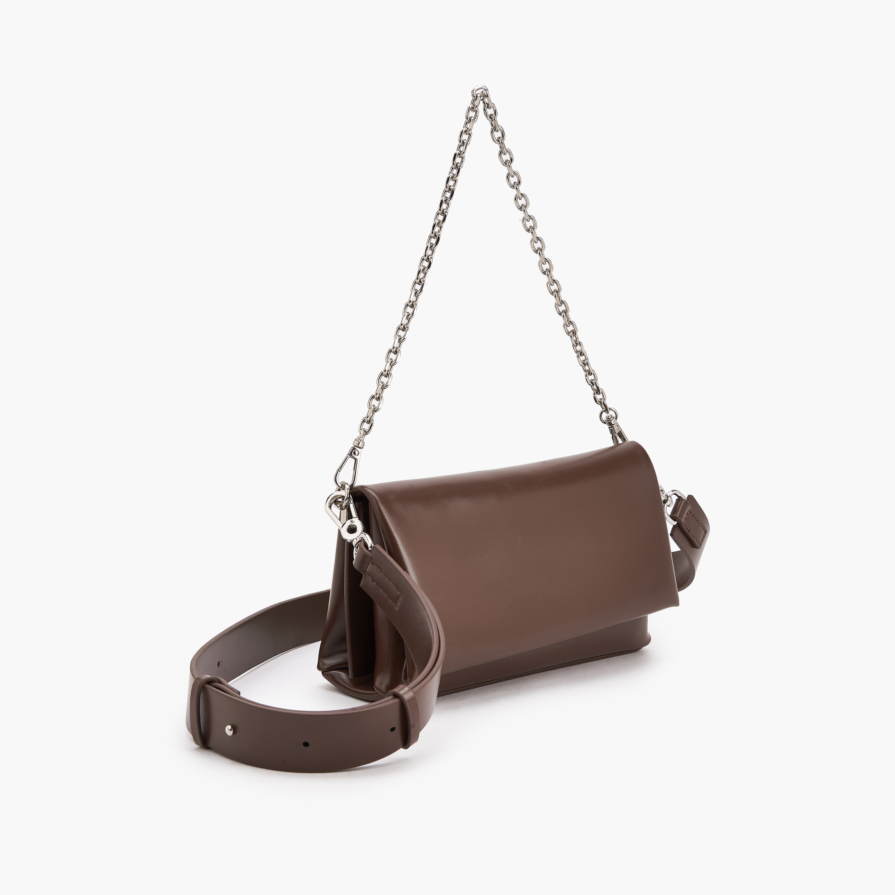 Celeste Textured Shoulder Bag with Chain Strap-women-bagsandwallets-handbags-image-3