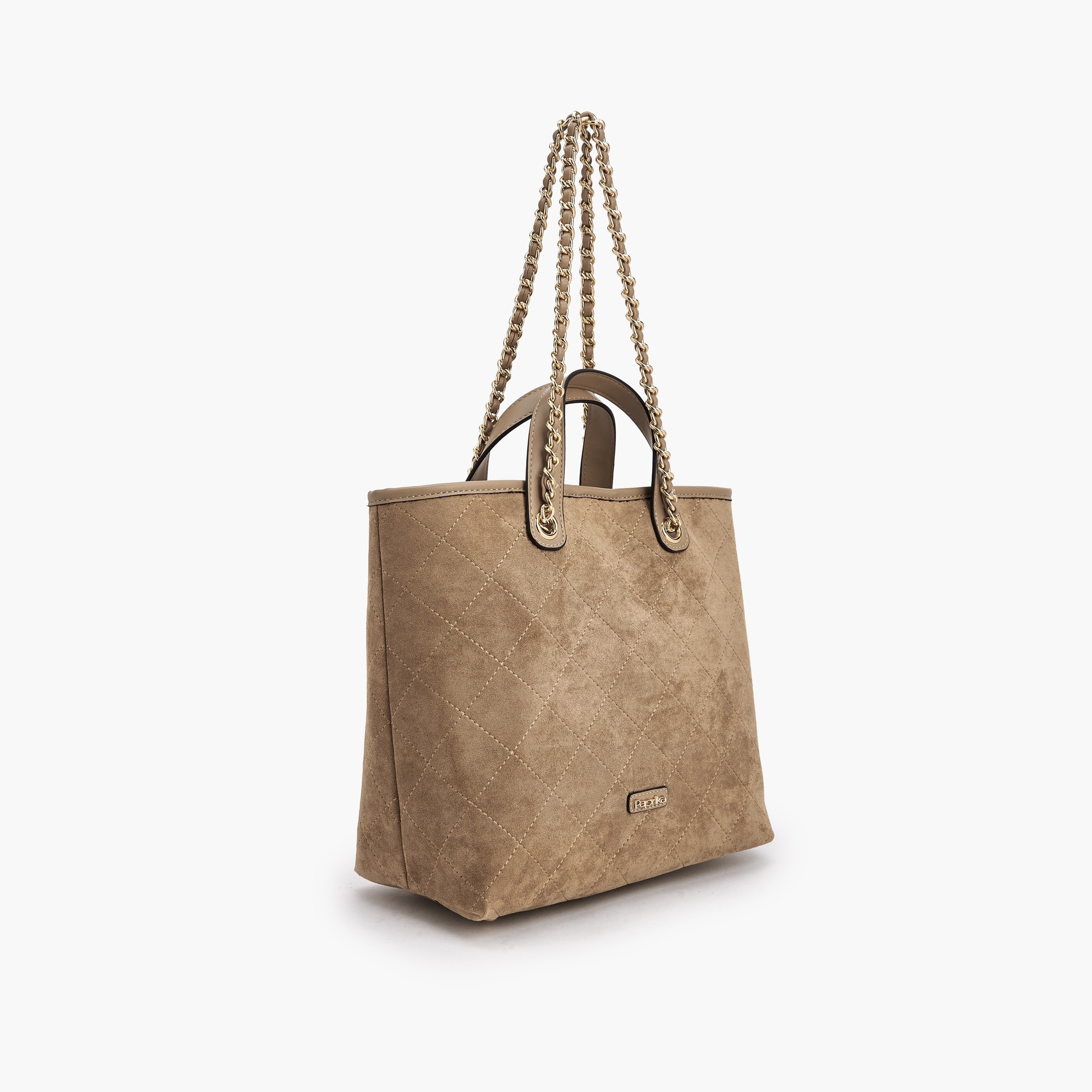 شنطة توت شامواه مبطنة مع شنطة صغيرة بوش من بابريكا-women-bagsandwallets-handbags-image-4