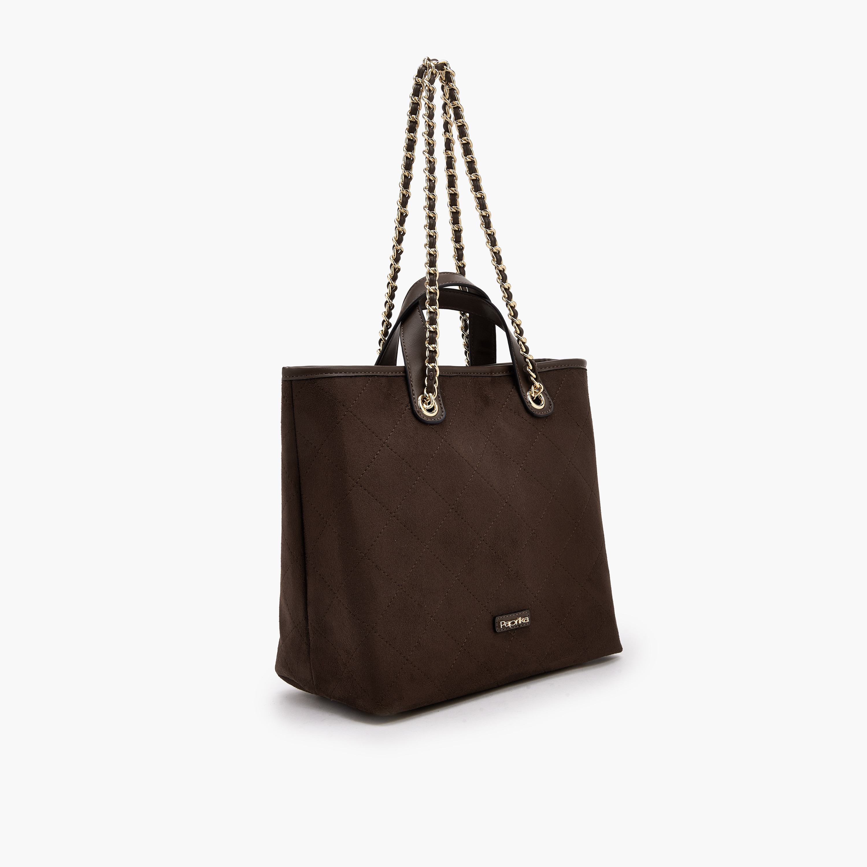 Paprika Quilted Suede Tote Bag with Pouch-women-bagsandwallets-handbags-image-4
