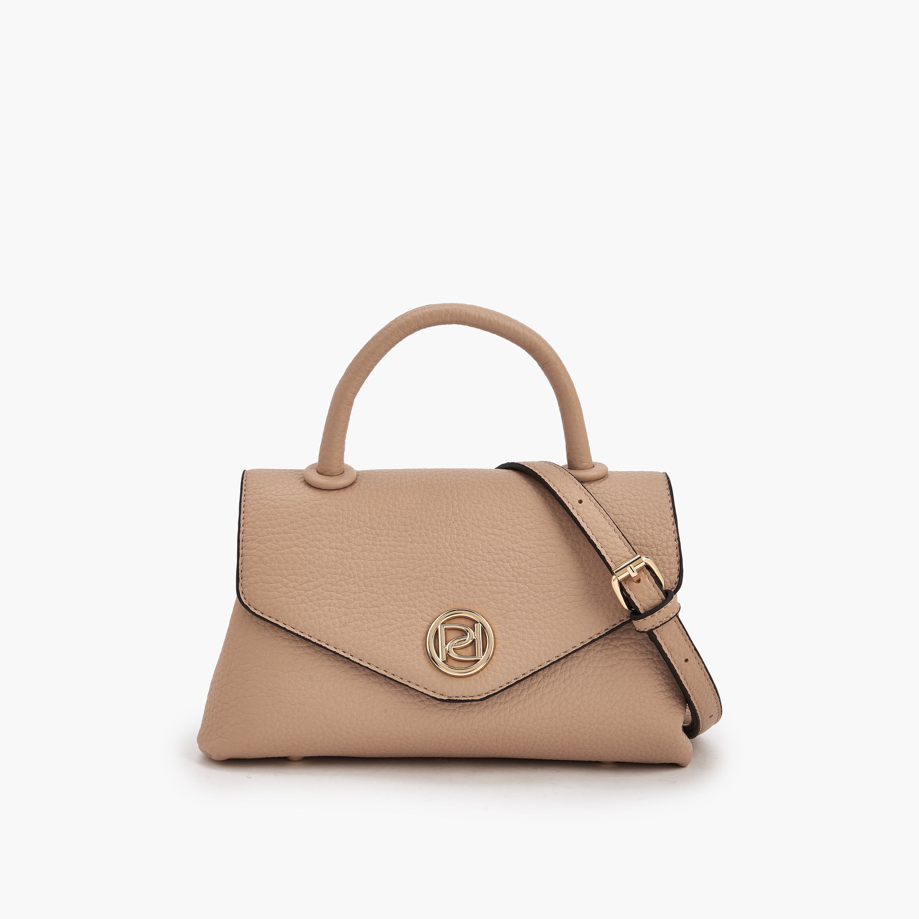 Paprika Textured Satchel Bag with Detachable Strap-women-bagsandwallets-handbags-image-1
