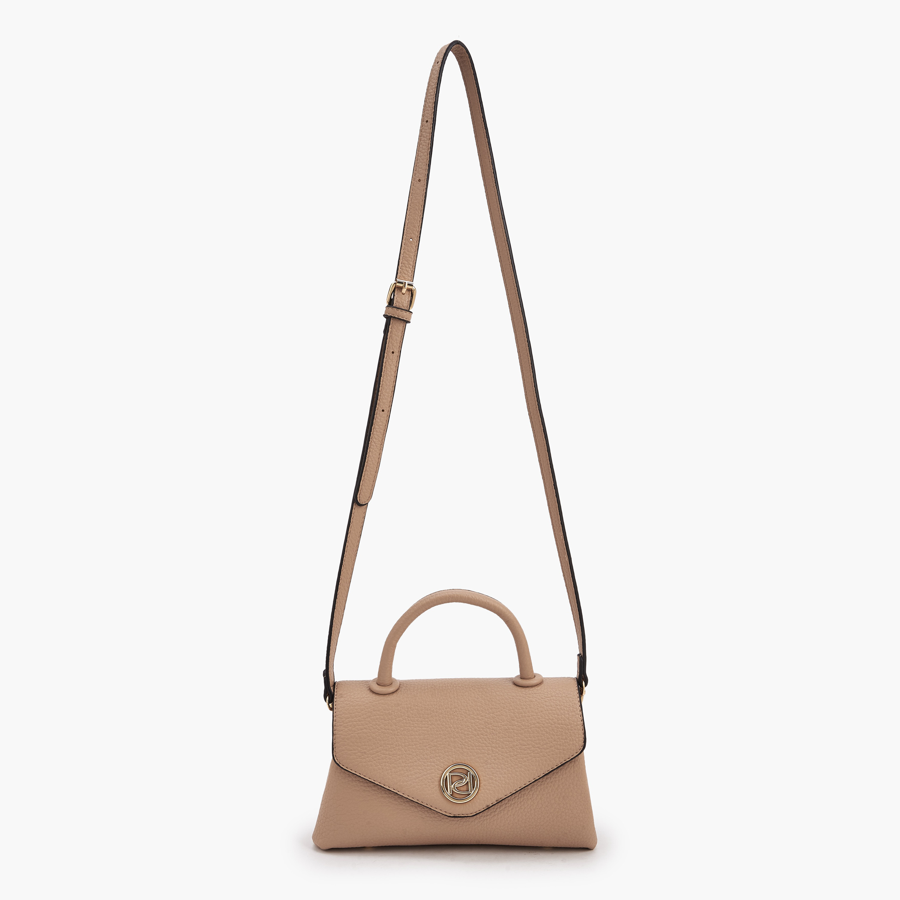 Paprika Textured Satchel Bag with Detachable Strap-women-bagsandwallets-handbags-image-2