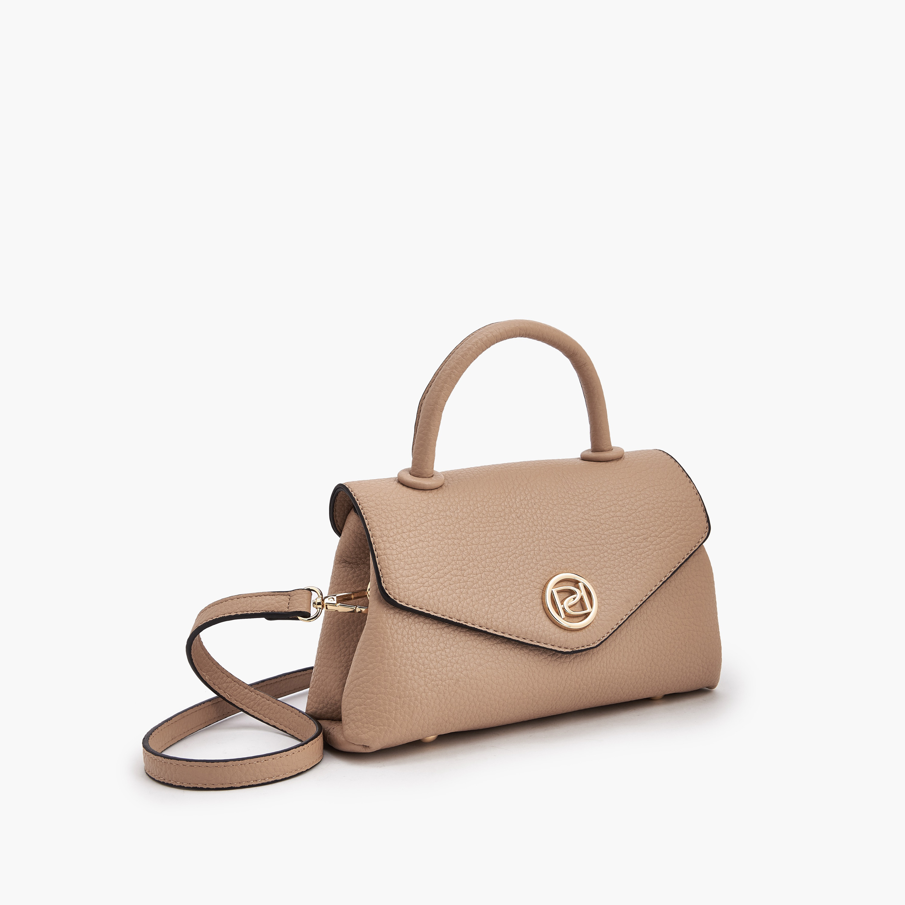 Paprika Textured Satchel Bag with Detachable Strap-women-bagsandwallets-handbags-image-3
