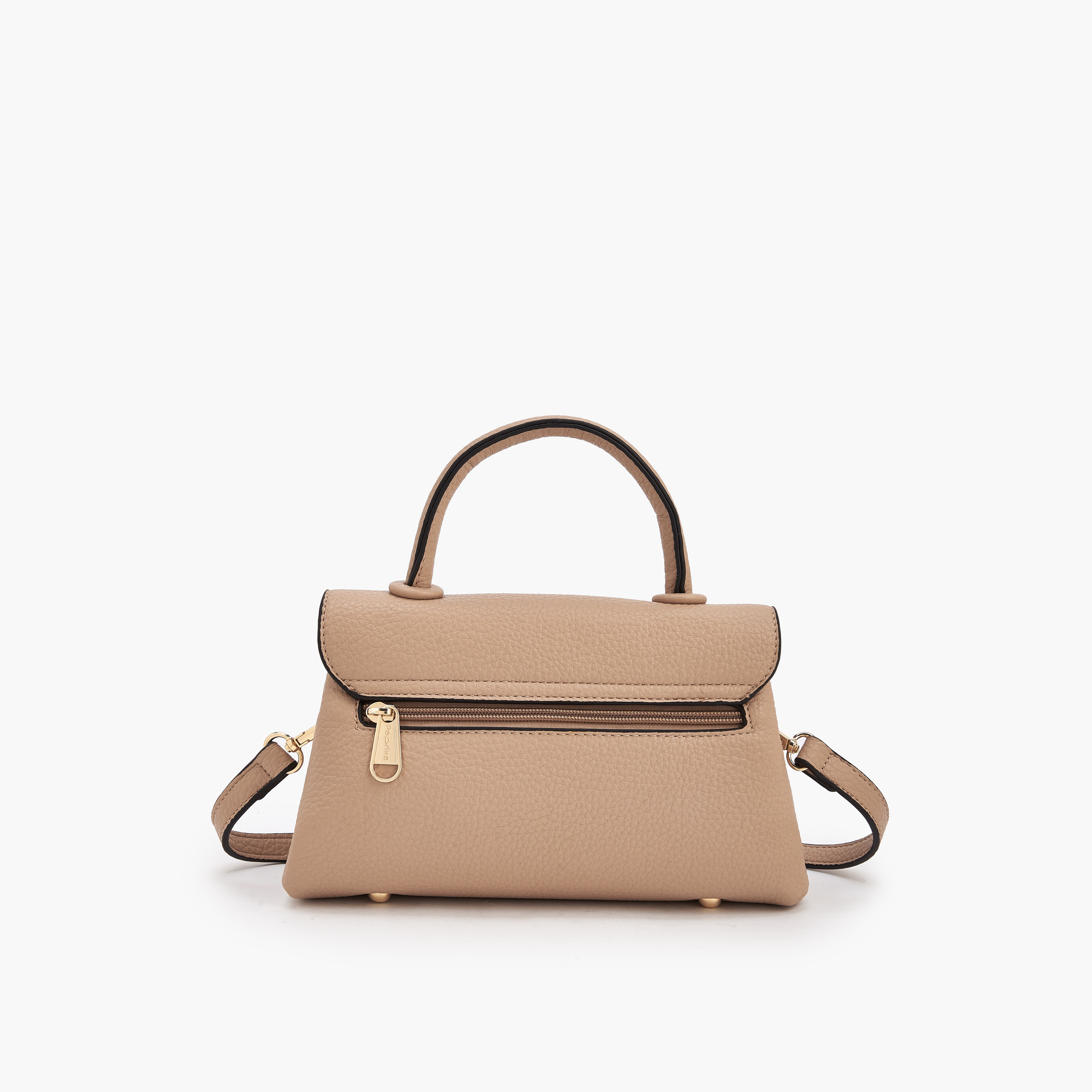 Paprika Textured Satchel Bag with Detachable Strap-women-bagsandwallets-handbags-image-5