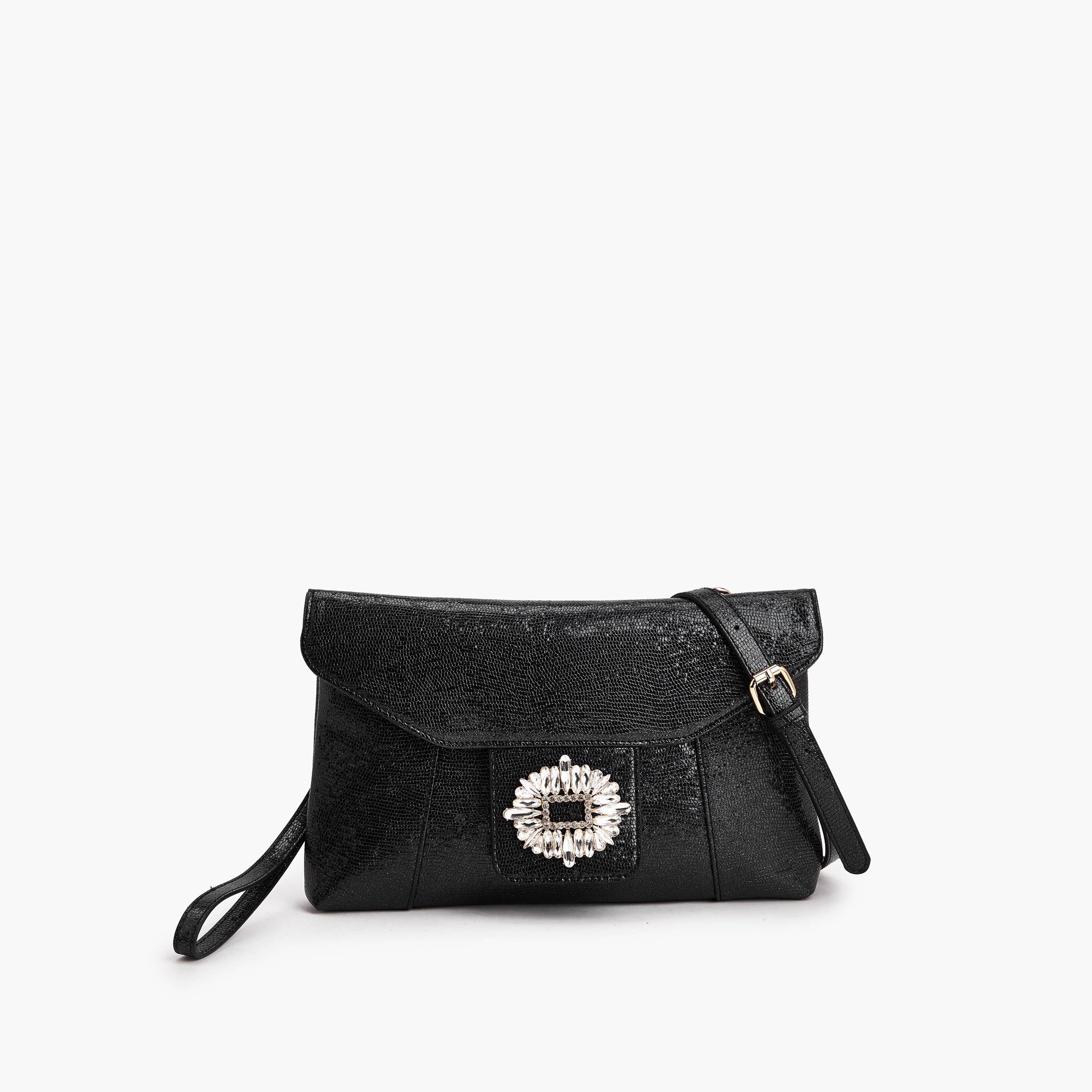 Paprika Embellished Clutch with Haul Loop-women-bagsandwallets-handbags-image-1