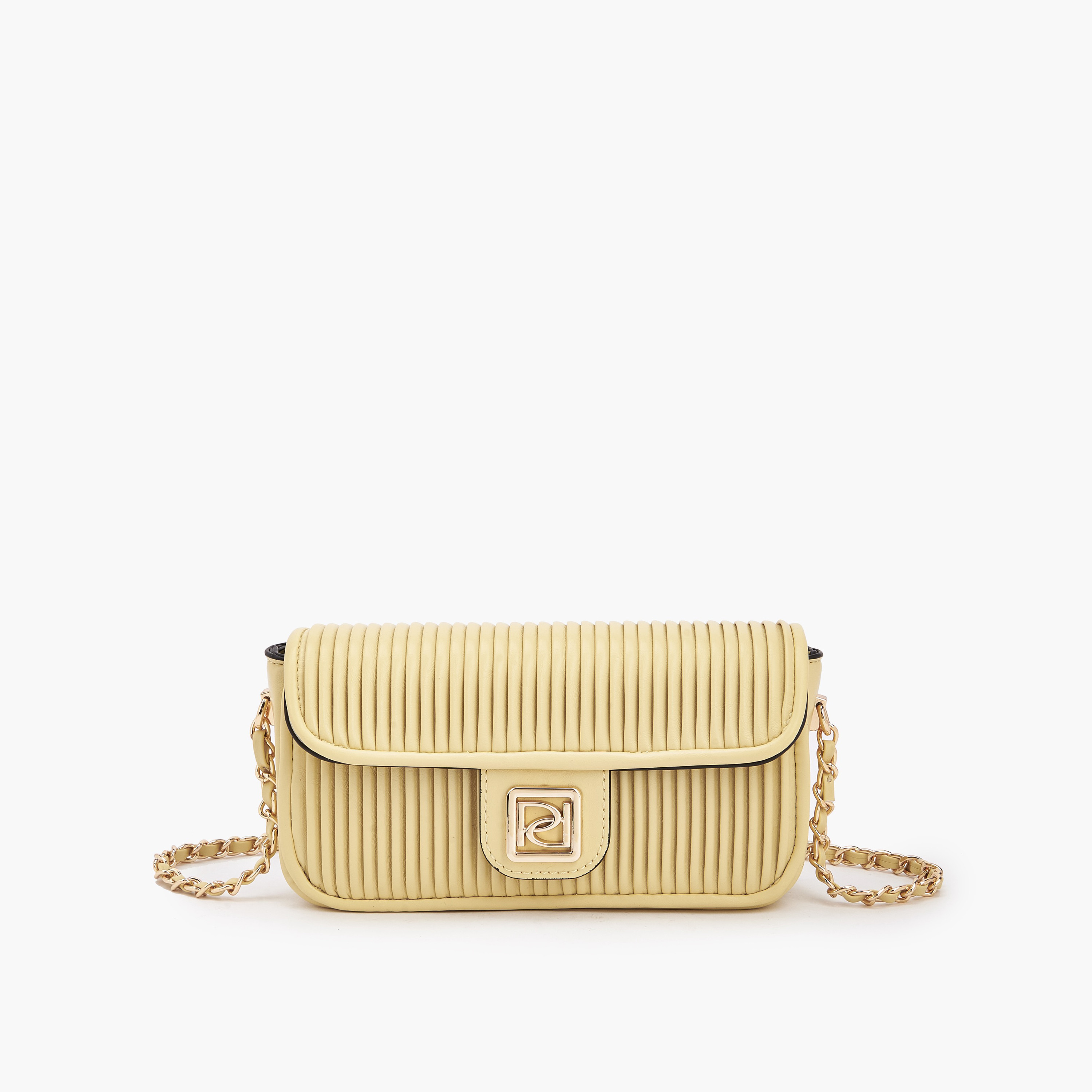 Paprika Pleated Crossbody Bag with Chain Strap-women-bagsandwallets-handbags-image-1