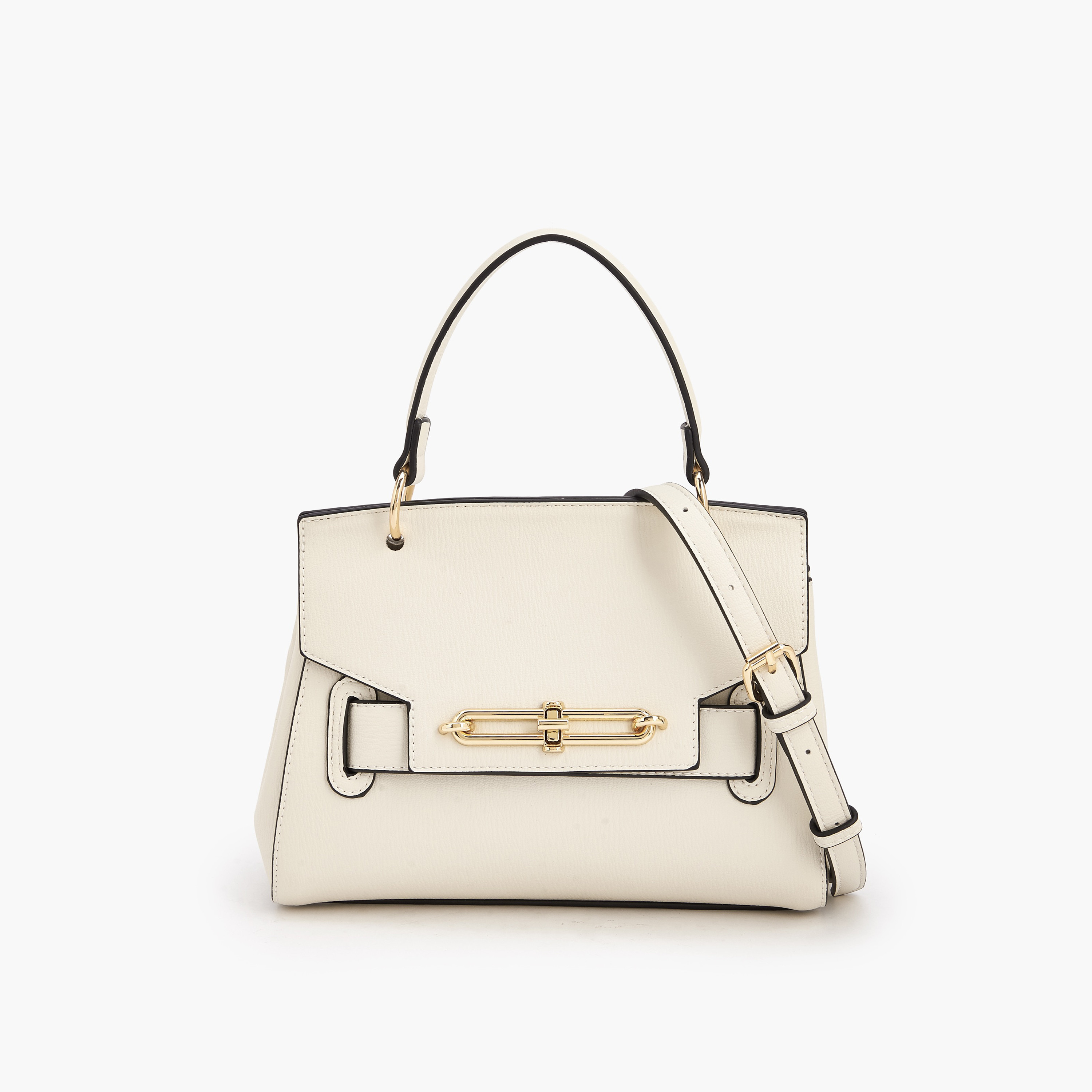 Paprika Textured Satchel Bag with Adjustable Strap-women-bagsandwallets-handbags-image-1