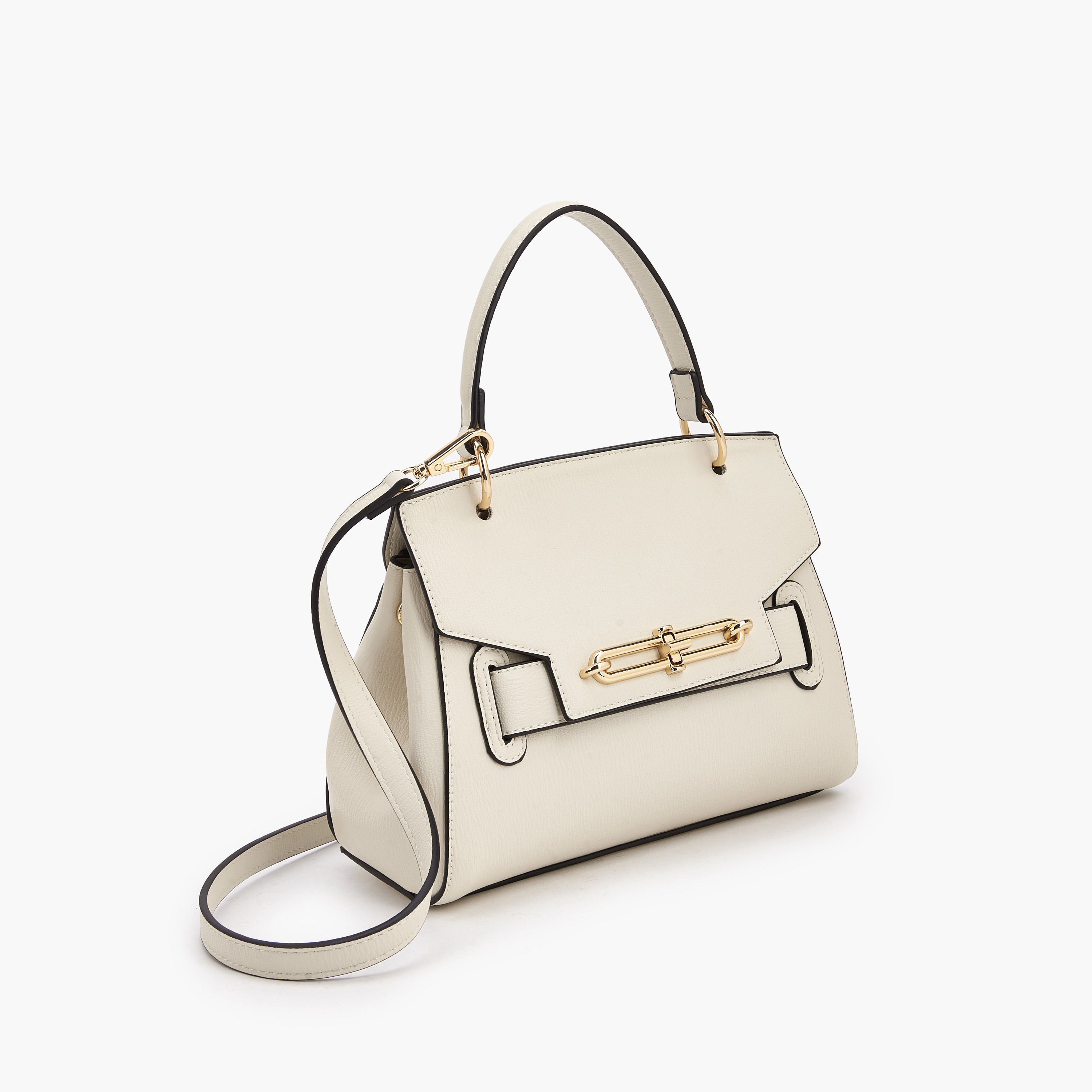 Paprika Textured Satchel Bag with Adjustable Strap-women-bagsandwallets-handbags-image-3