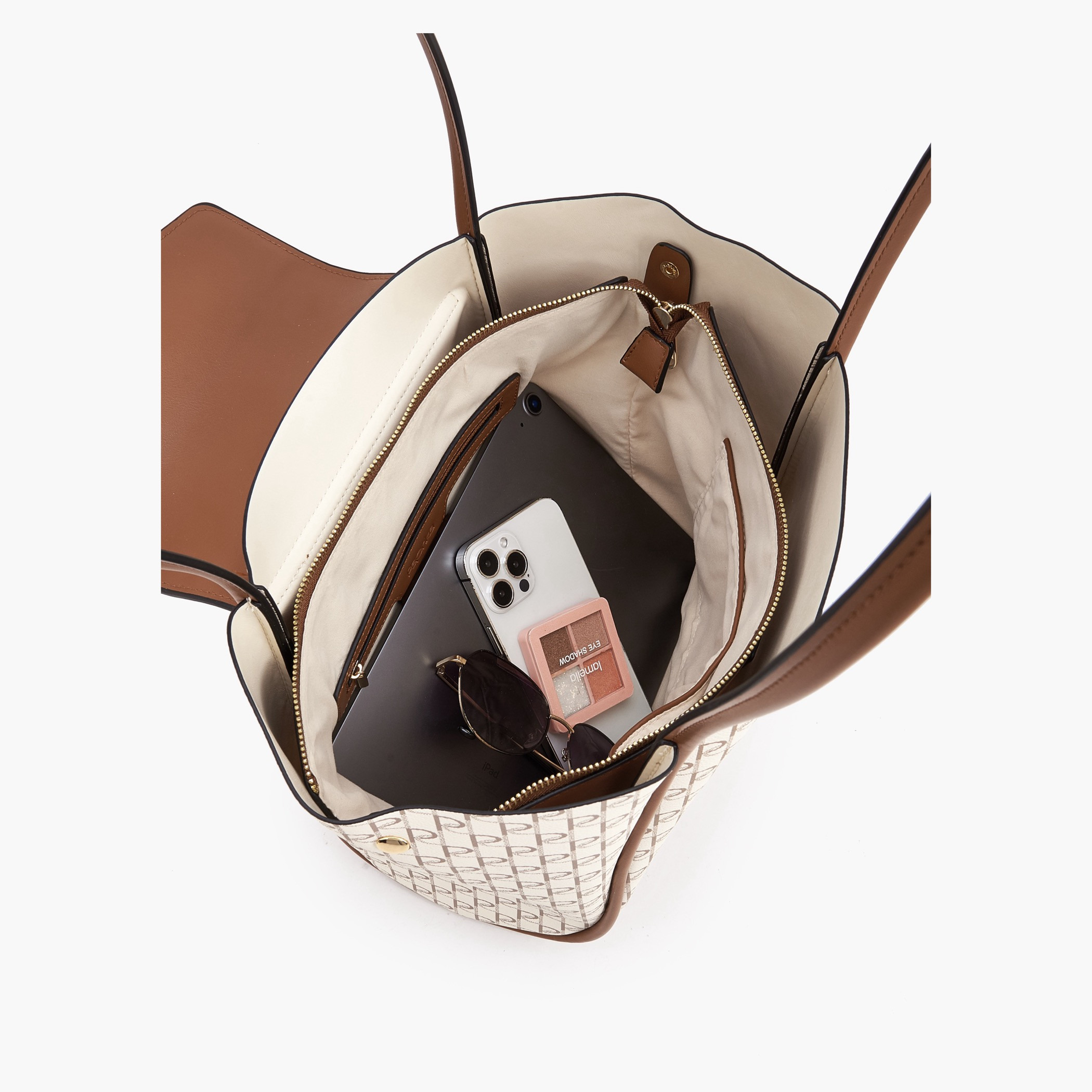 Paprika Monogram Tote Bag with Pouch-women-bagsandwallets-handbags-image-10