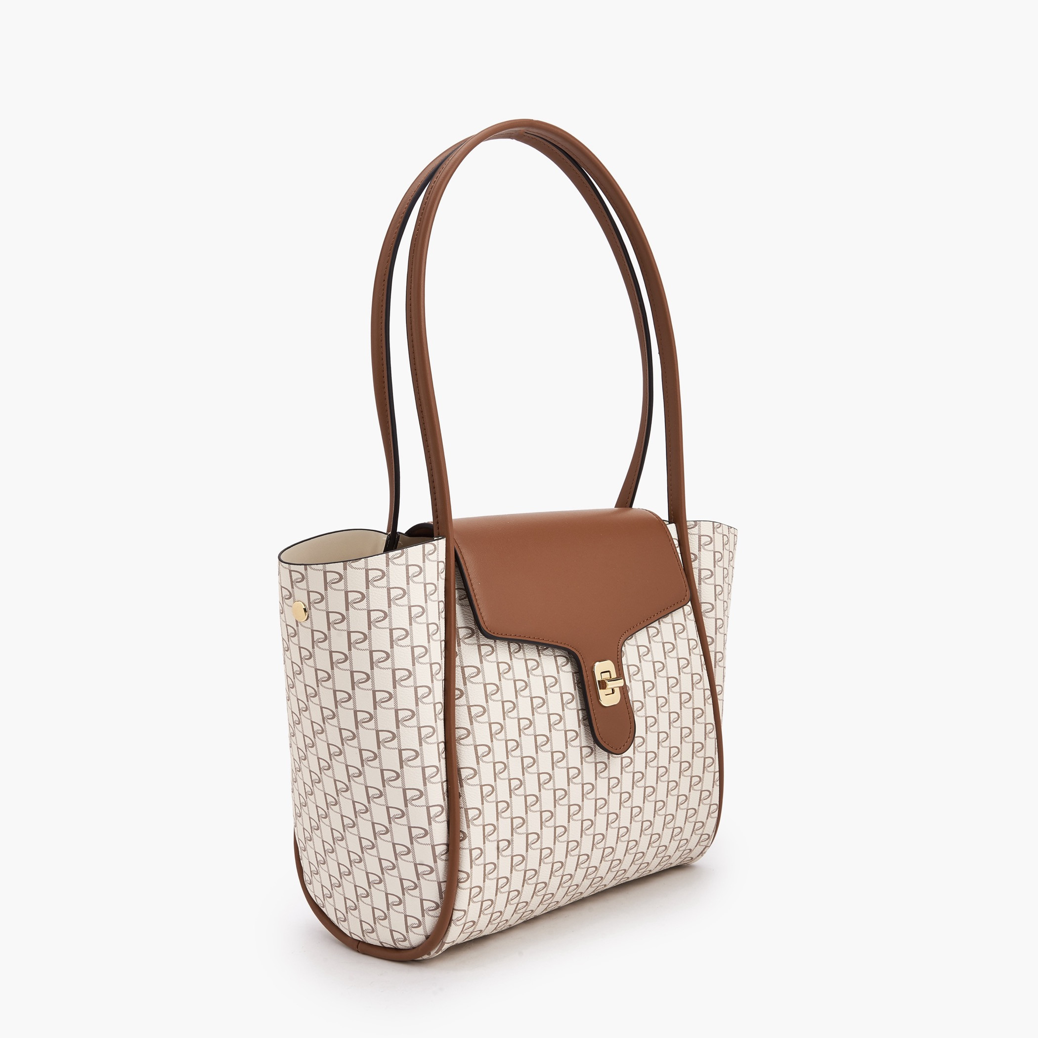 Paprika Monogram Tote Bag with Pouch-women-bagsandwallets-handbags-image-4