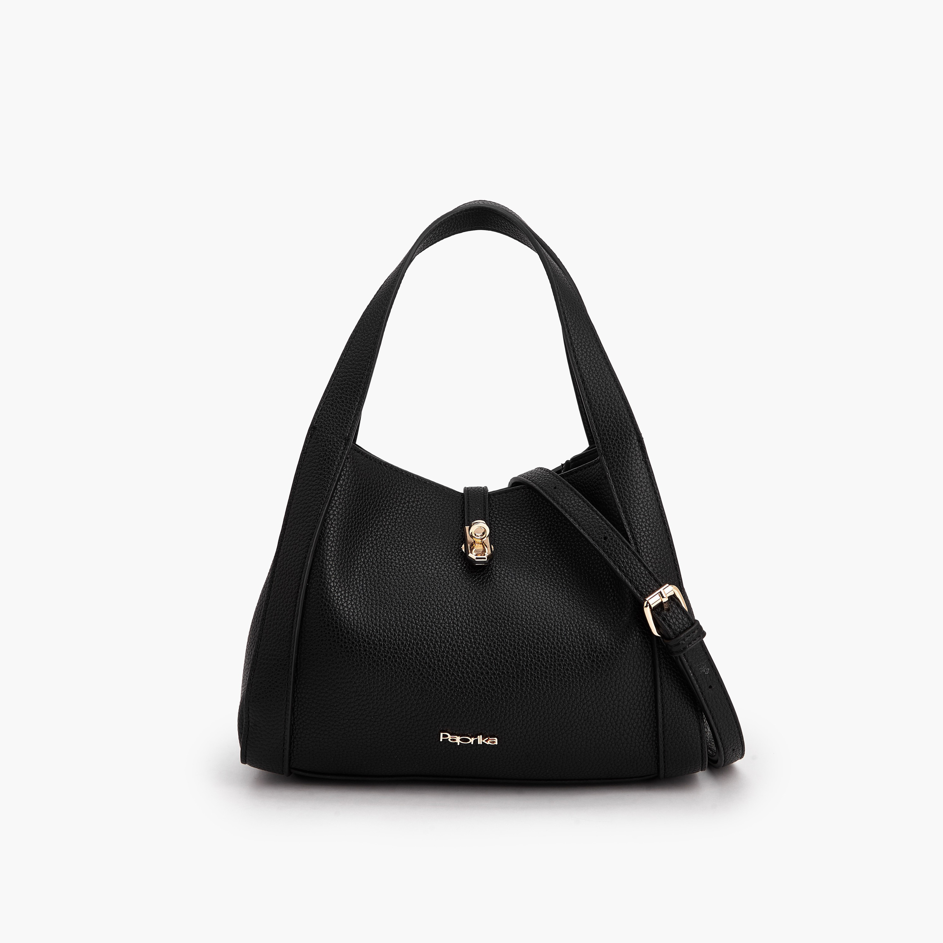 Paprika Textured Shoulder Bag with Detachable Strap-women-bagsandwallets-handbags-image-1