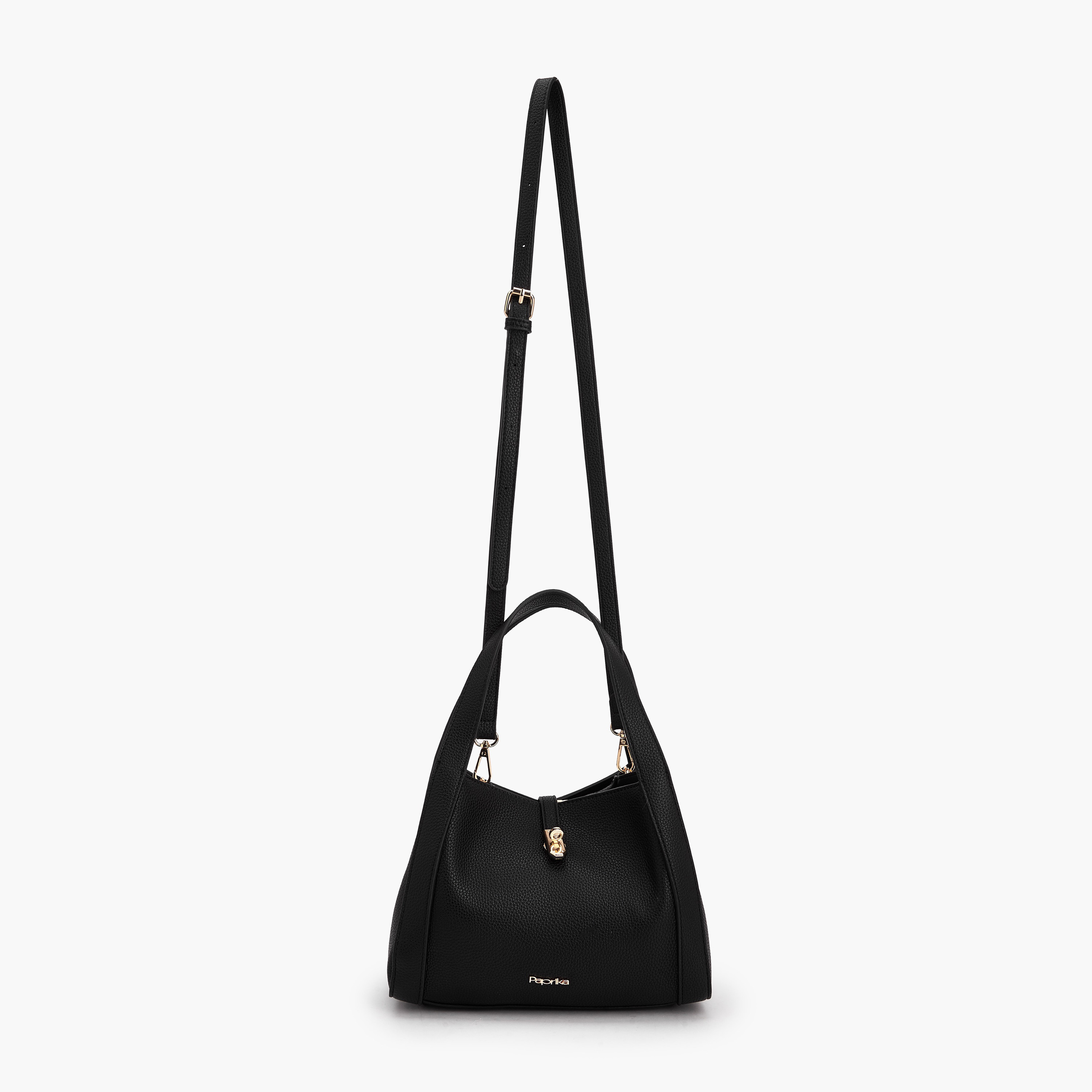 Paprika Textured Shoulder Bag with Detachable Strap-women-bagsandwallets-handbags-image-2