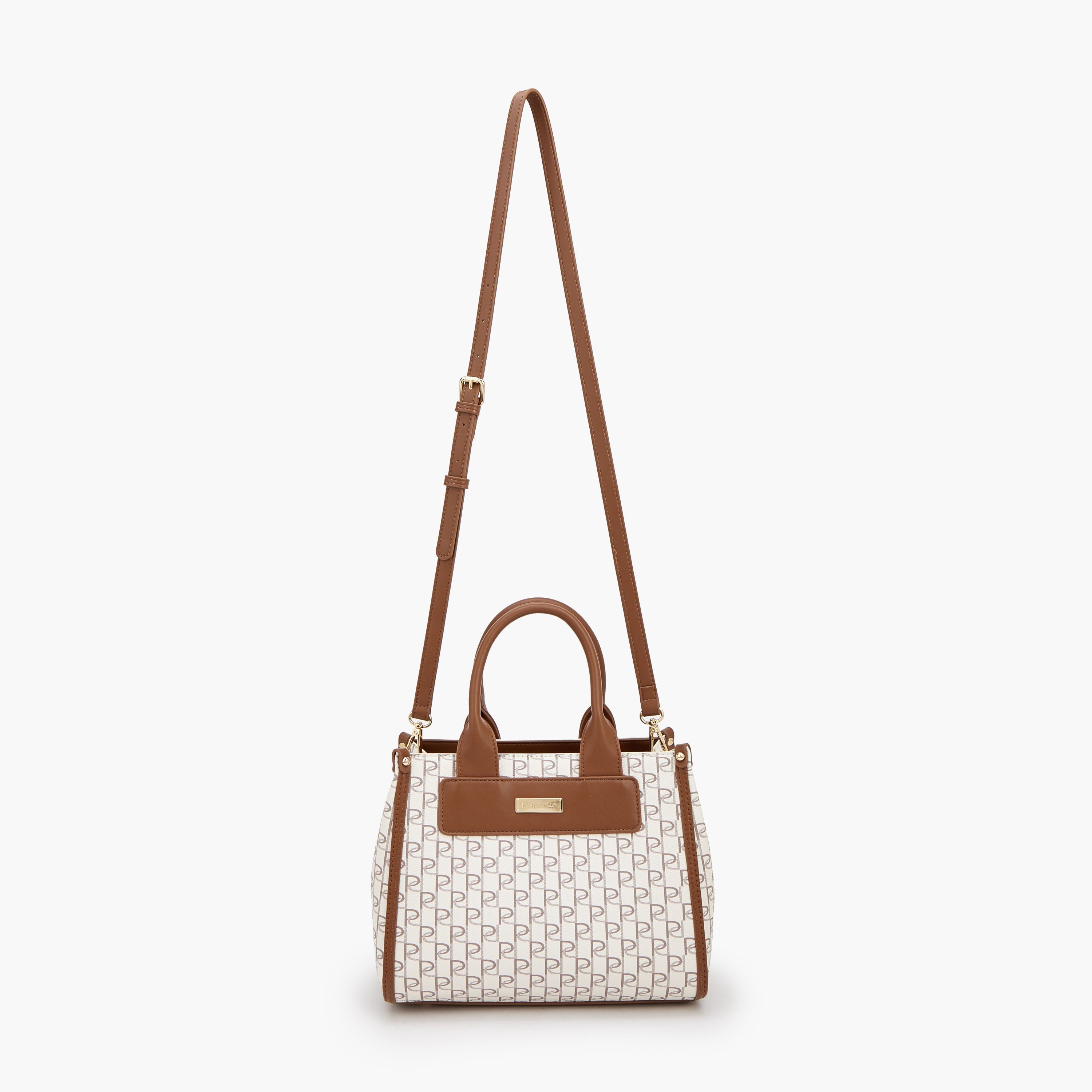 Paprika Monogram Print Tote Bag with Detachable Strap-women-bagsandwallets-handbags-image-2
