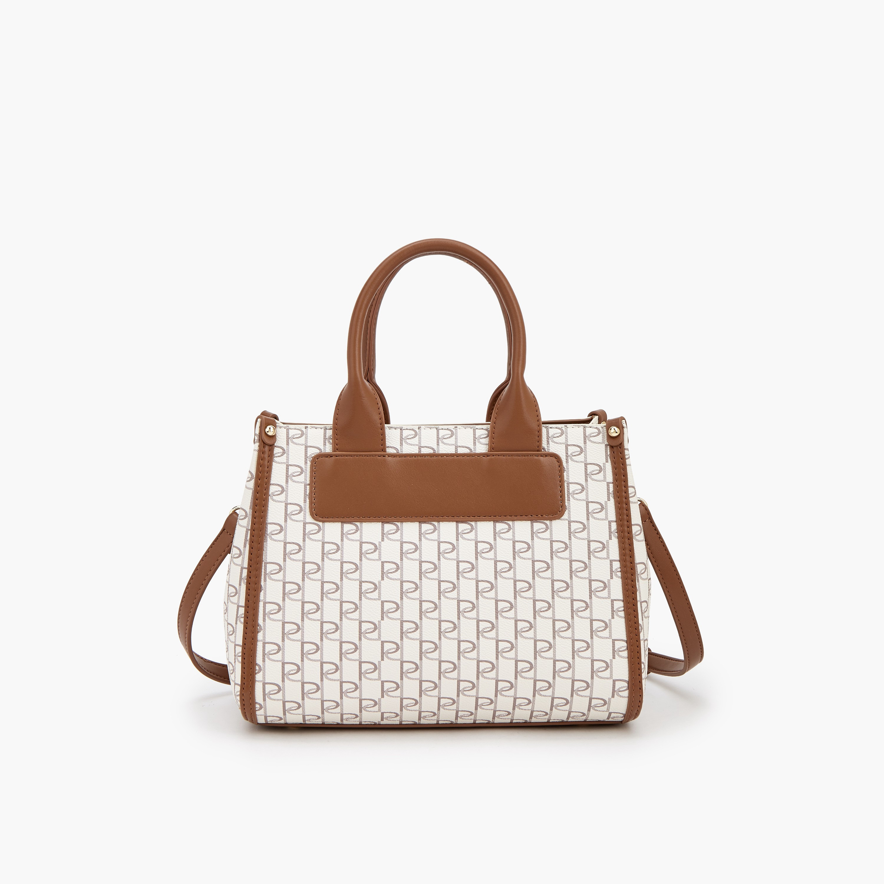 Paprika Monogram Print Tote Bag with Detachable Strap-women-bagsandwallets-handbags-image-5