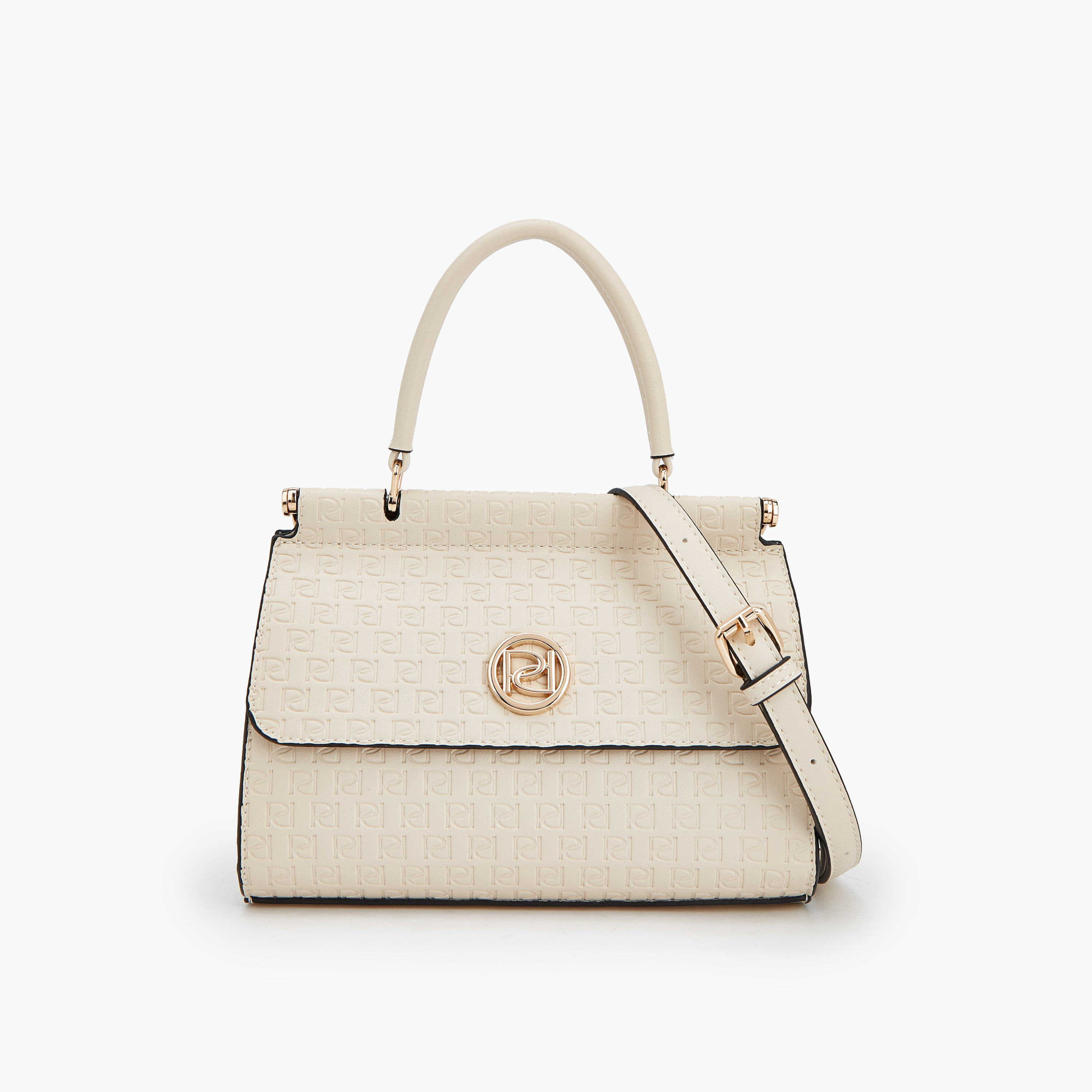 شنطة ساتشل بنقوش مونوجرام وحزام قابل للفصل من بابريكا-women-bagsandwallets-handbags-image-1