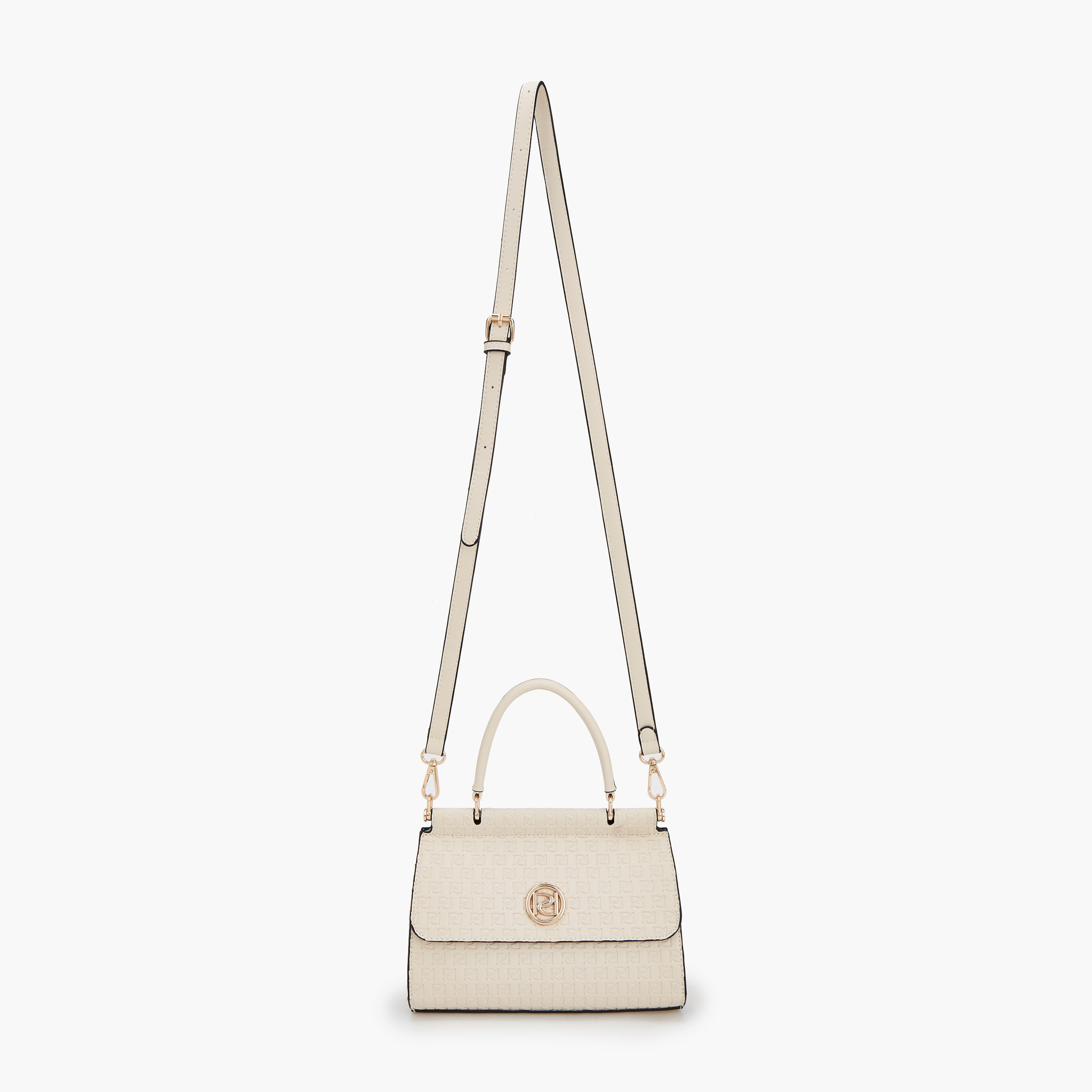 شنطة ساتشل بنقوش مونوجرام وحزام قابل للفصل من بابريكا-women-bagsandwallets-handbags-image-2