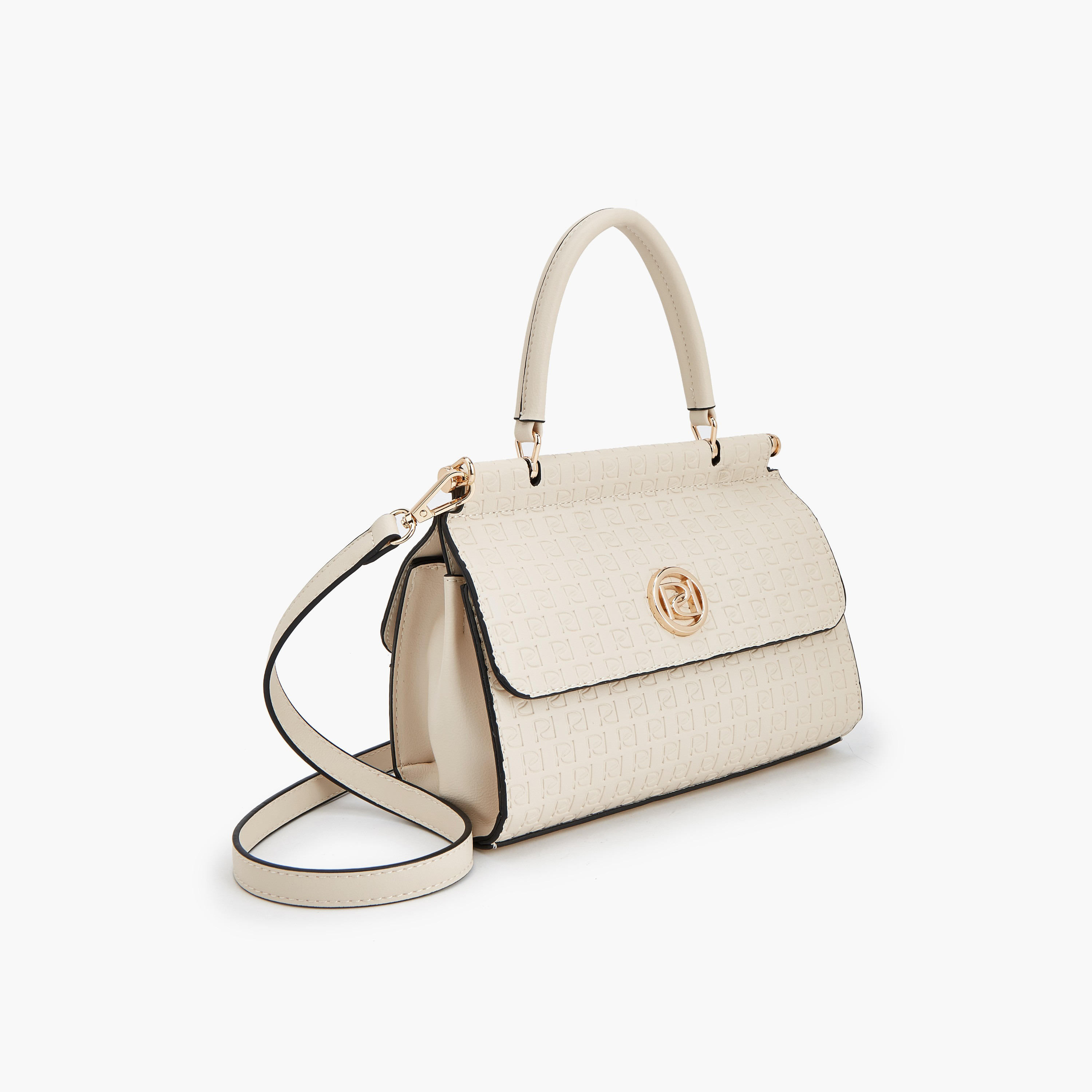 شنطة ساتشل بنقوش مونوجرام وحزام قابل للفصل من بابريكا-women-bagsandwallets-handbags-image-3