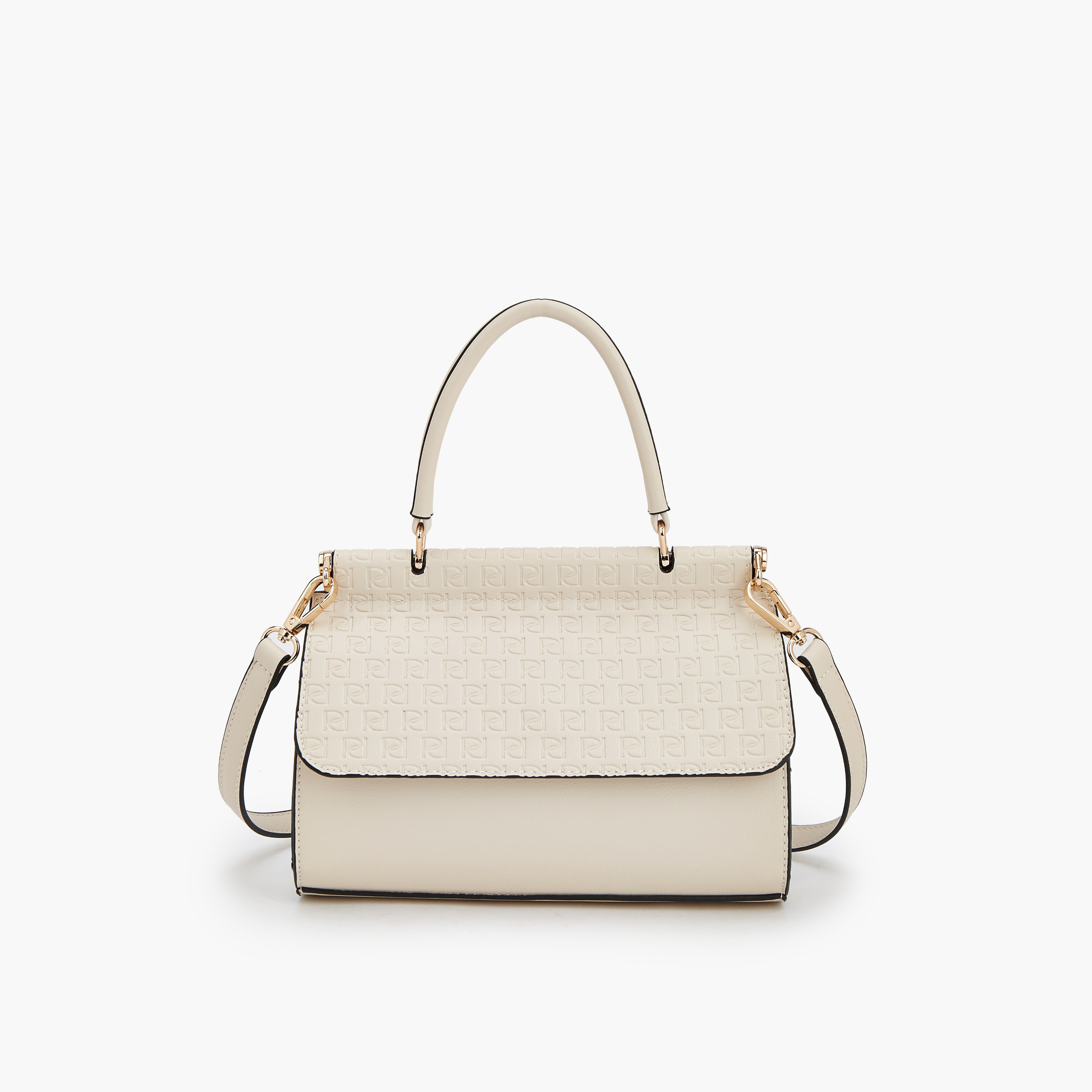 شنطة ساتشل بنقوش مونوجرام وحزام قابل للفصل من بابريكا-women-bagsandwallets-handbags-image-5
