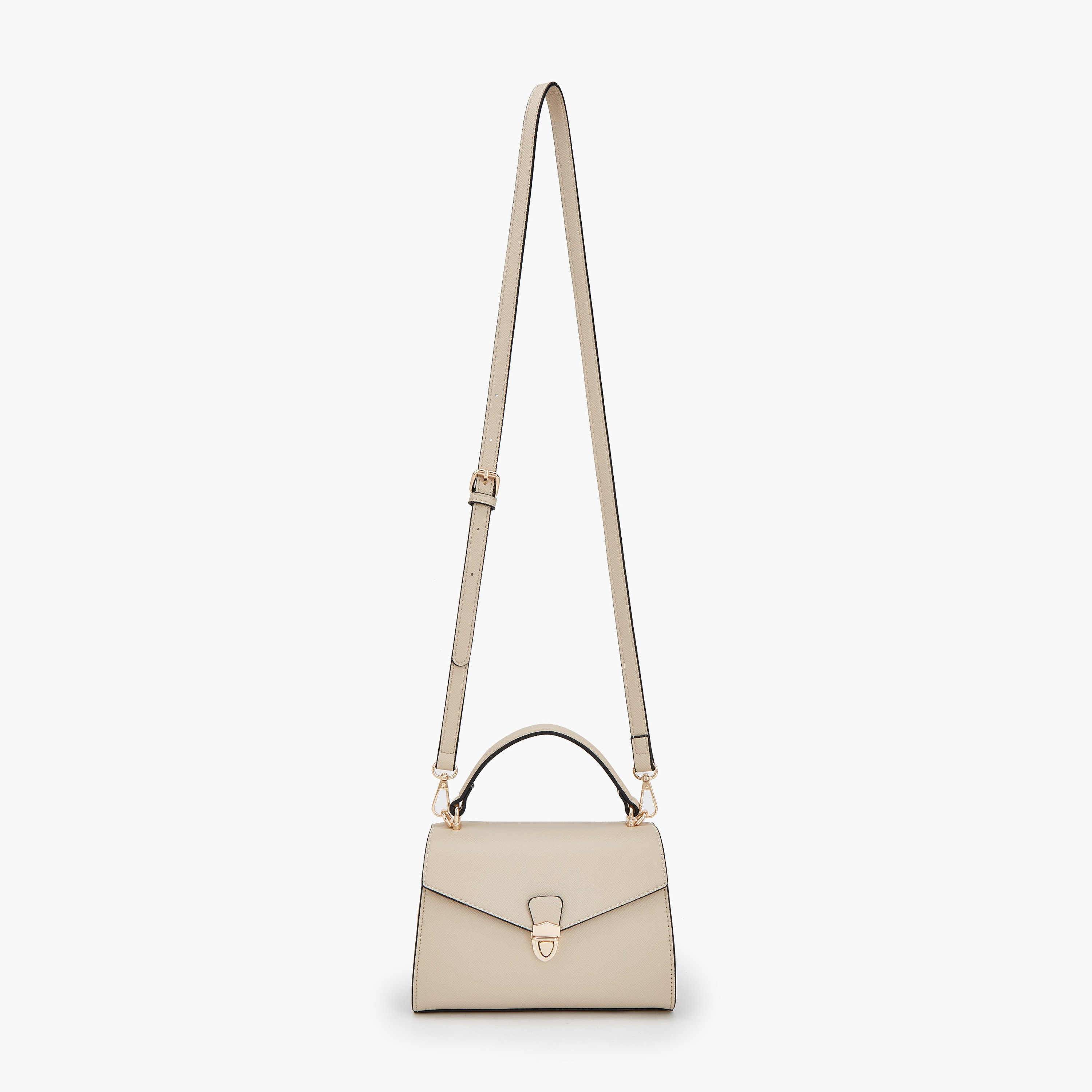 Paprika Textured Satchel Bag with Detachable Strap-women-bagsandwallets-handbags-image-2