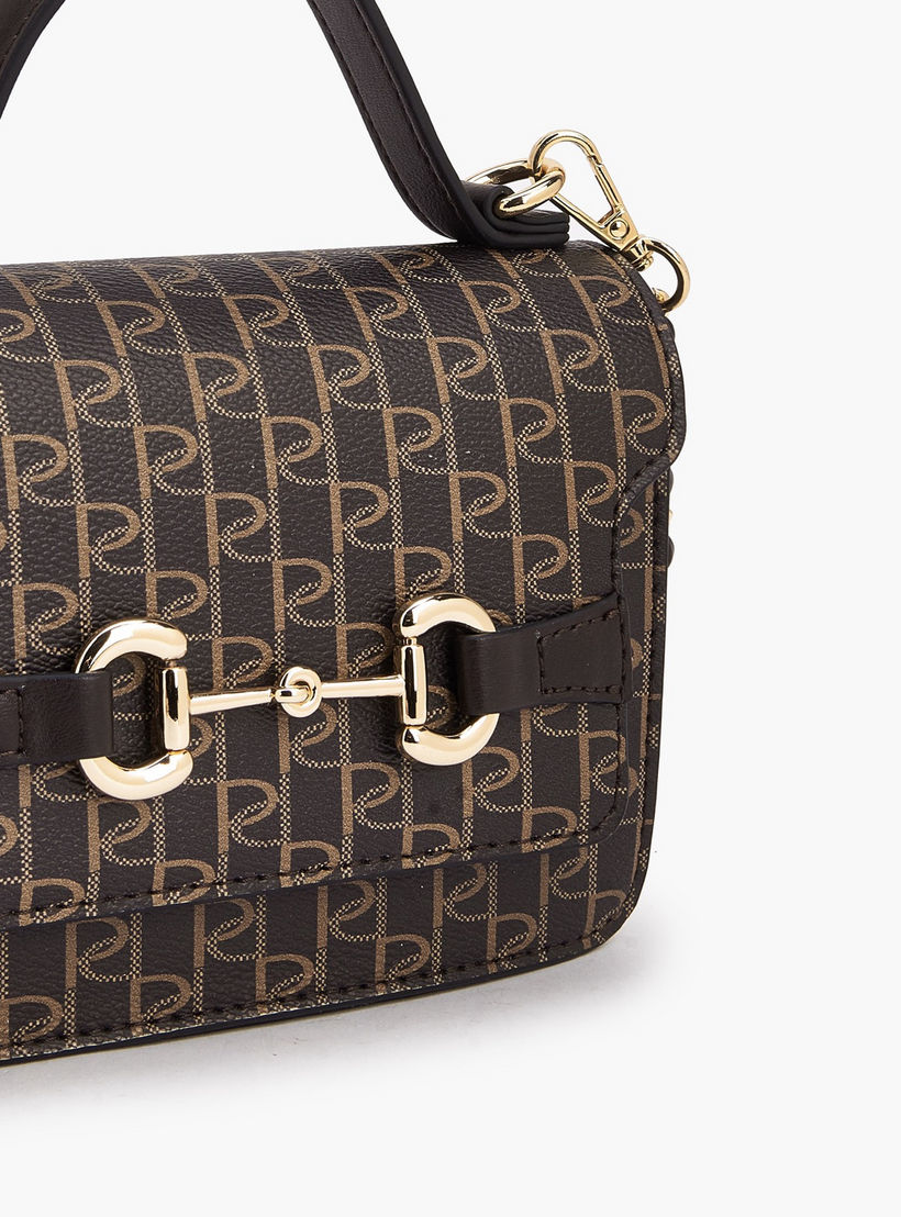 شنطة ساتشل بطبعات مونوجرام وزر إغلاق من بابريكا-women-bagsandwallets-handbags-image-5