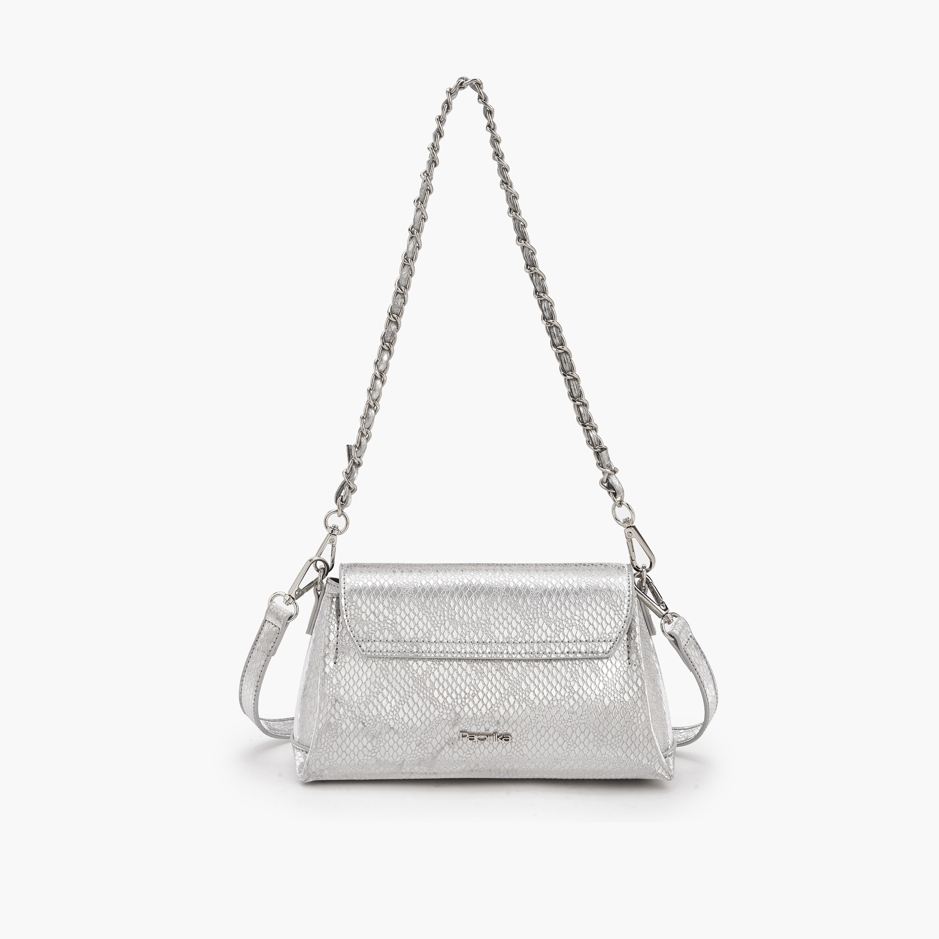 شنطة كروس بودي بارزة الملمس ميتاليك بقفل إغلاق ملتوي من بابريكا-women-bagsandwallets-handbags-image-1