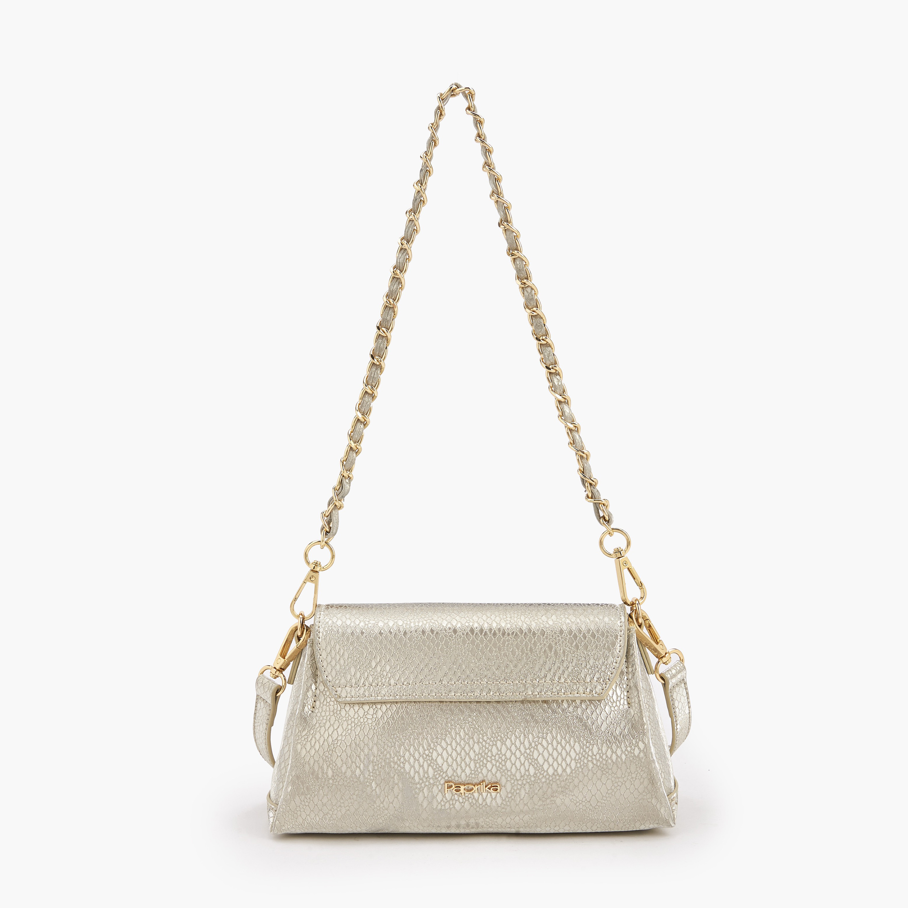 Paprika Metallic Textured Crossbody Bag with Twist Lock Closure-women-bagsandwallets-handbags-image-6