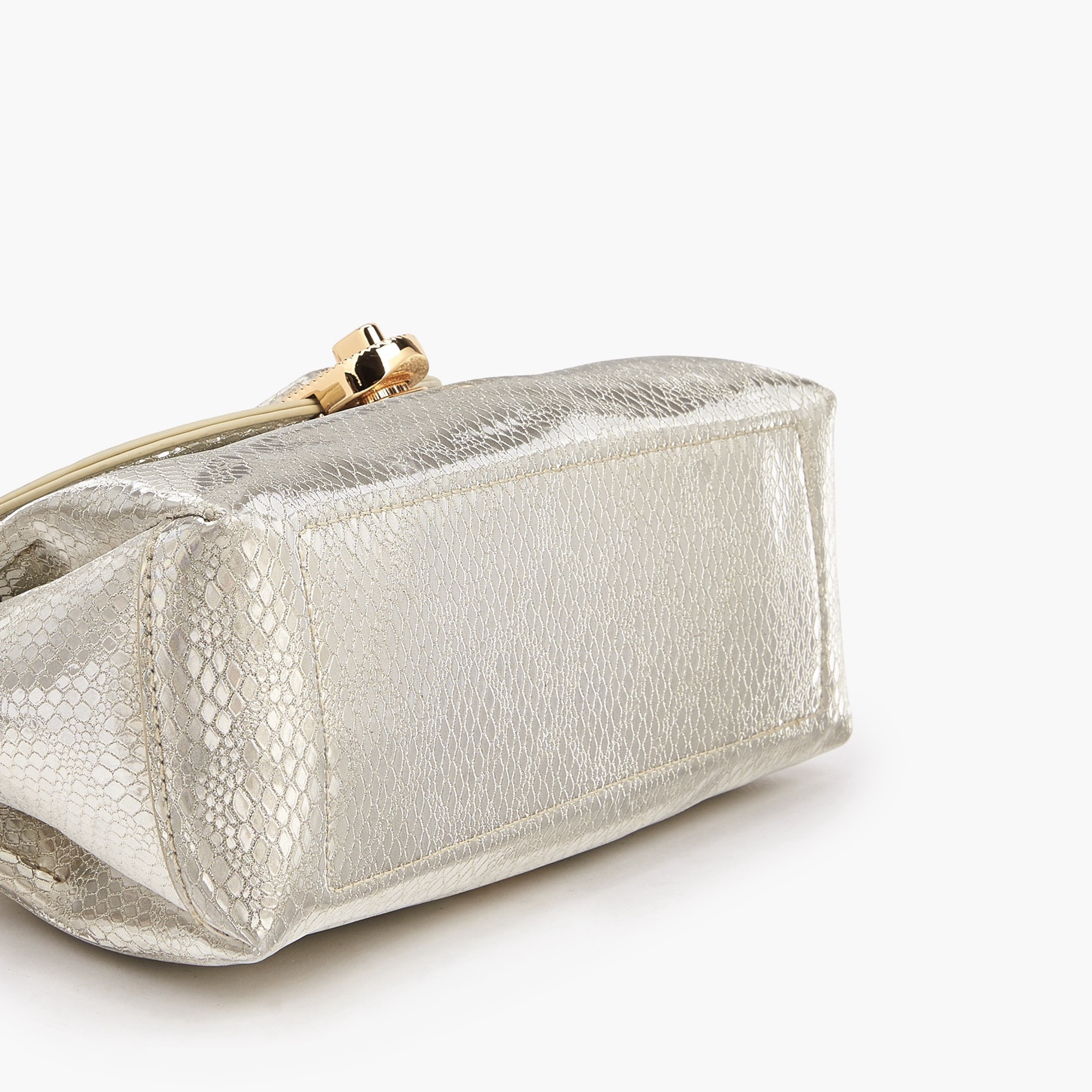 Paprika Metallic Textured Crossbody Bag with Twist Lock Closure-women-bagsandwallets-handbags-image-7