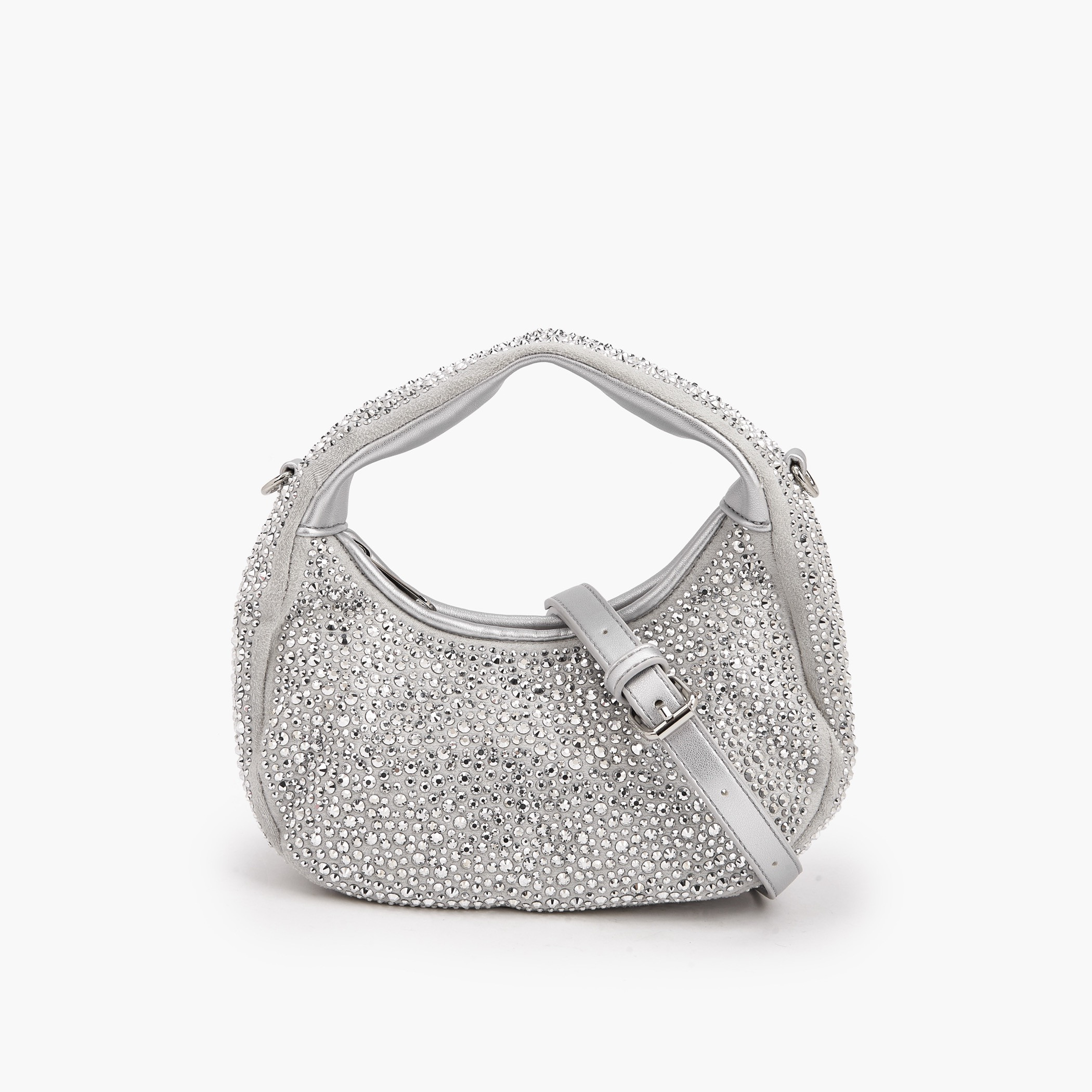 Paprika Diamante Embellished Shoulder Bag with Zip Closure-women-bagsandwallets-handbags-image-1