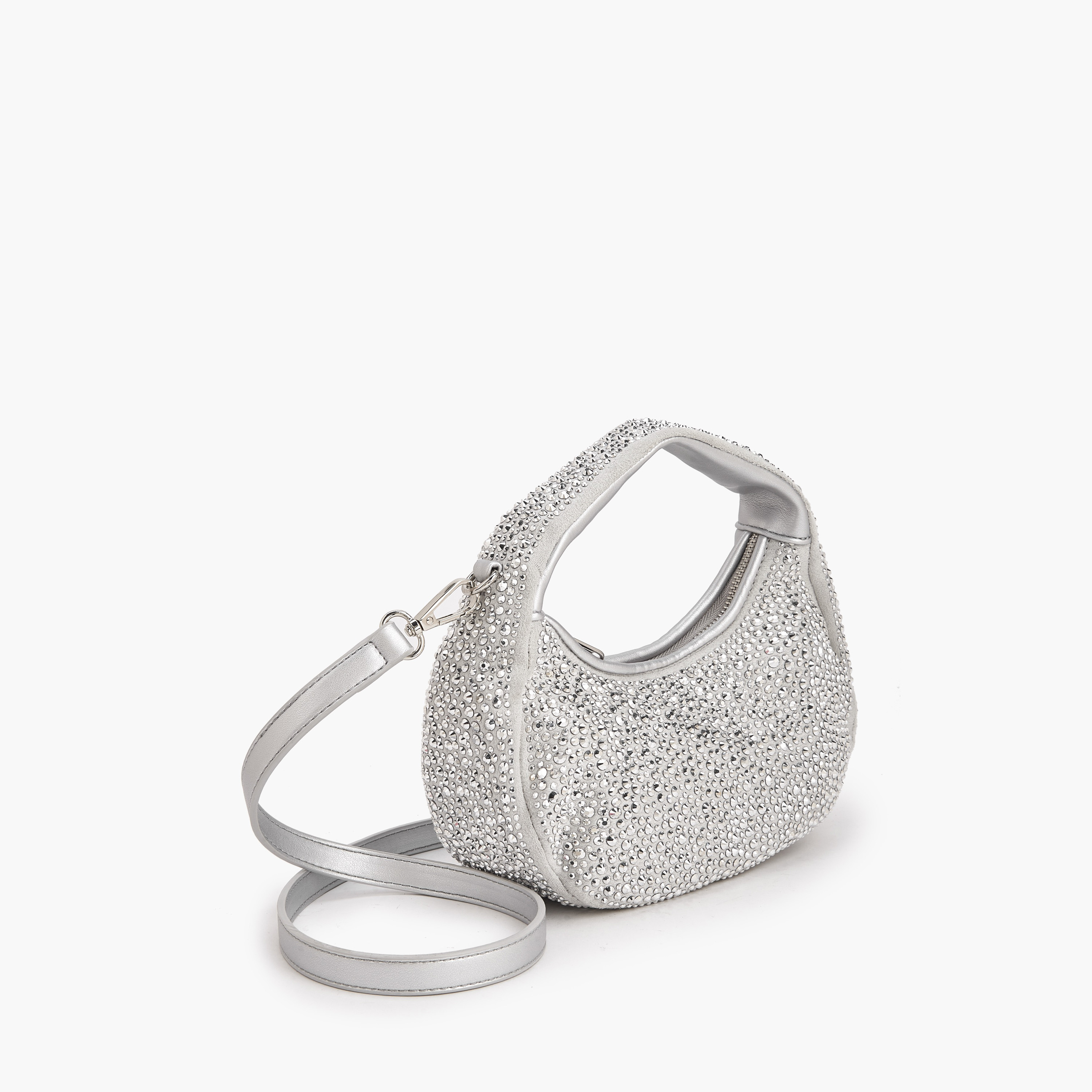 Paprika Diamante Embellished Shoulder Bag with Zip Closure-women-bagsandwallets-handbags-image-4