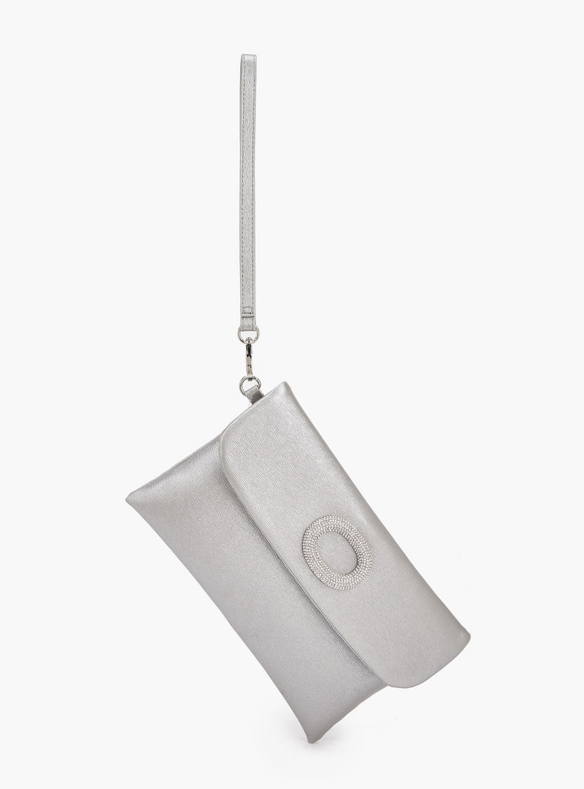 Paprika Textured Clutch with Detachable Wristlet Strap-women-bagsandwallets-handbags-image-2
