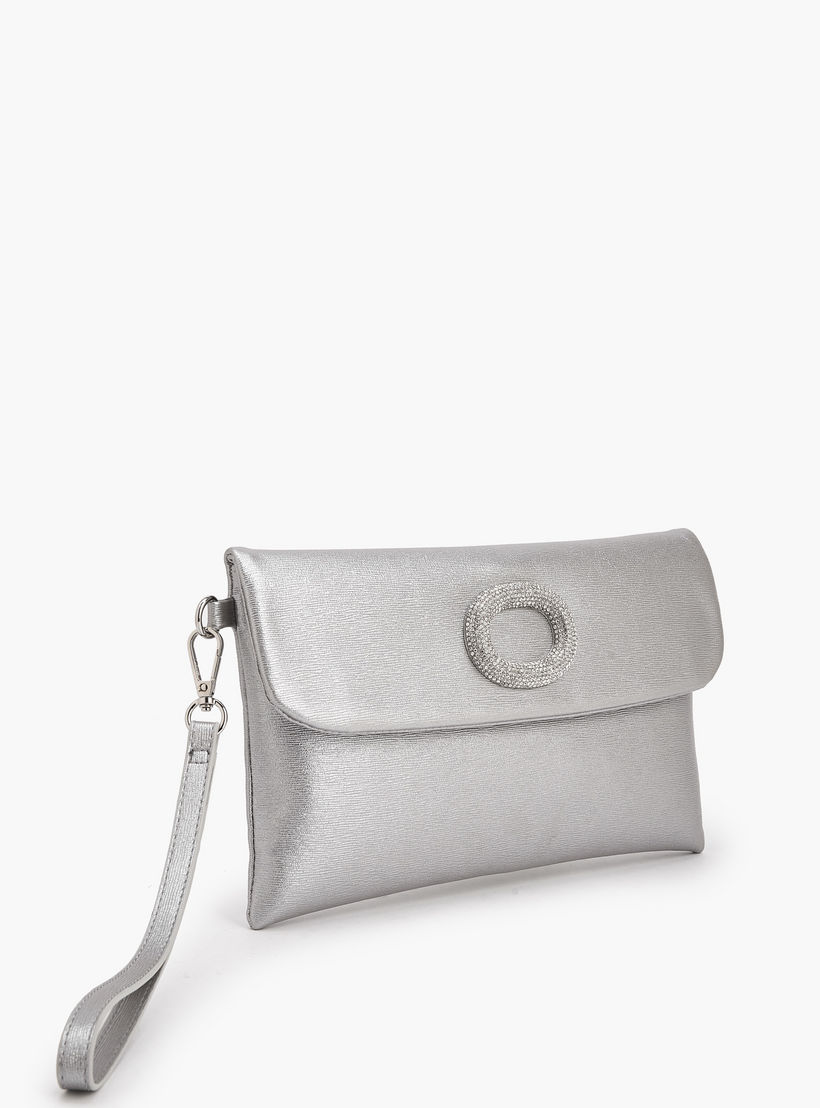 Paprika Textured Clutch with Detachable Wristlet Strap-women-bagsandwallets-handbags-image-4