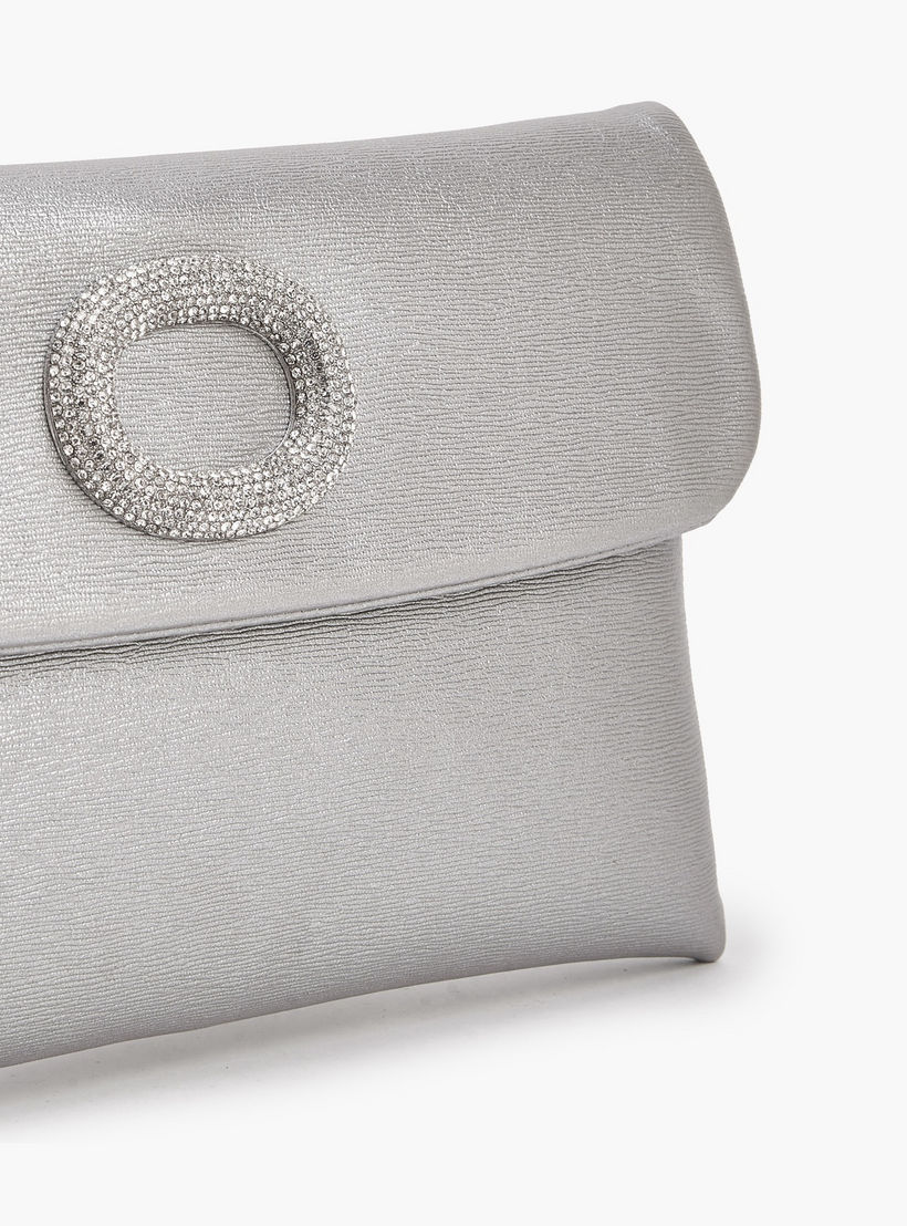 Paprika Textured Clutch with Detachable Wristlet Strap-women-bagsandwallets-handbags-image-5