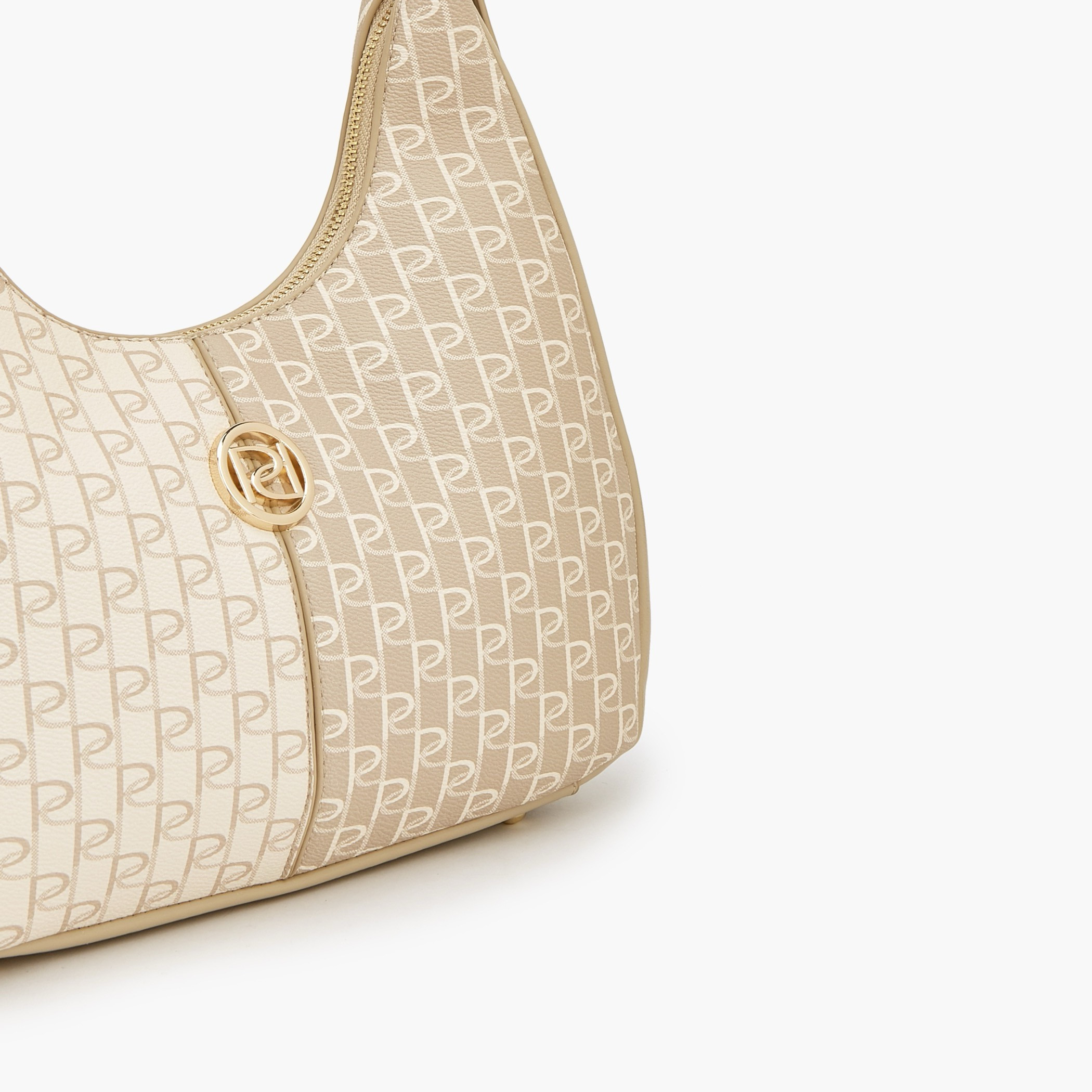 Paprika Monogram Print Shoulder Bag with Zip Closure-women-bagsandwallets-handbags-image-5
