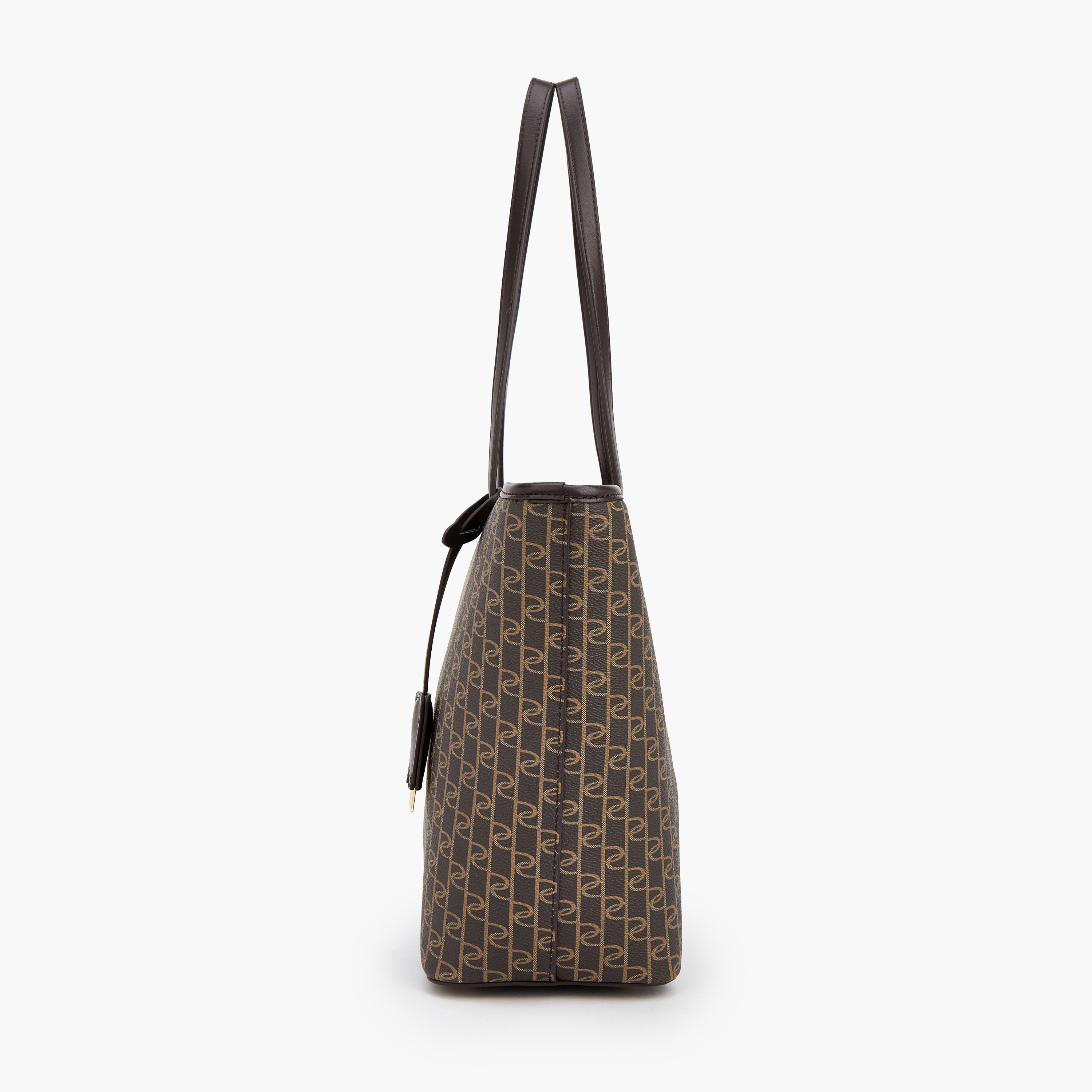 Paprika Monogram Print Tote Bag with Double Handles-women-bagsandwallets-handbags-image-5