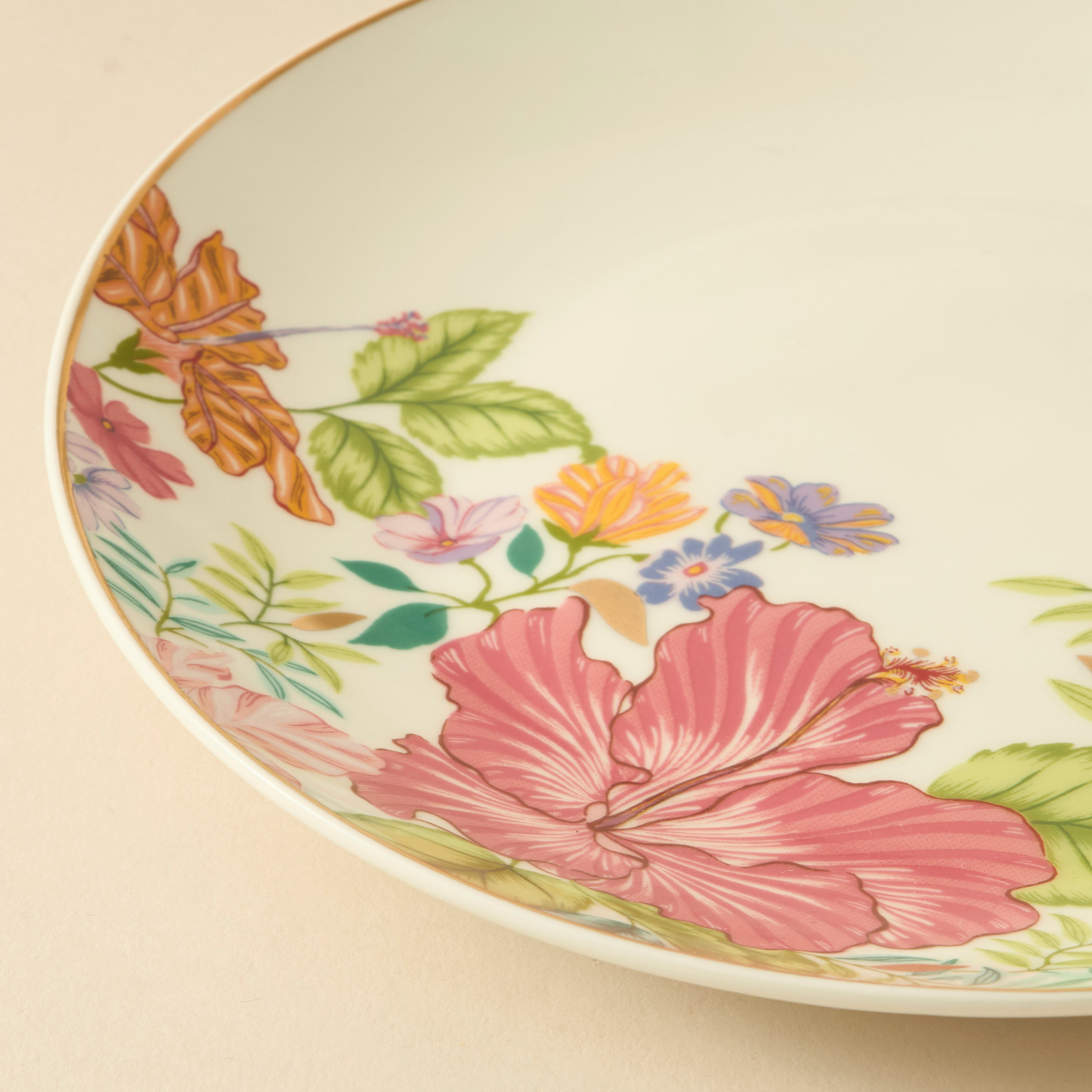 Summer Hot Flower Printed Ceramic Quarter Plate-household-dining-dinnerware-plates-image-4
