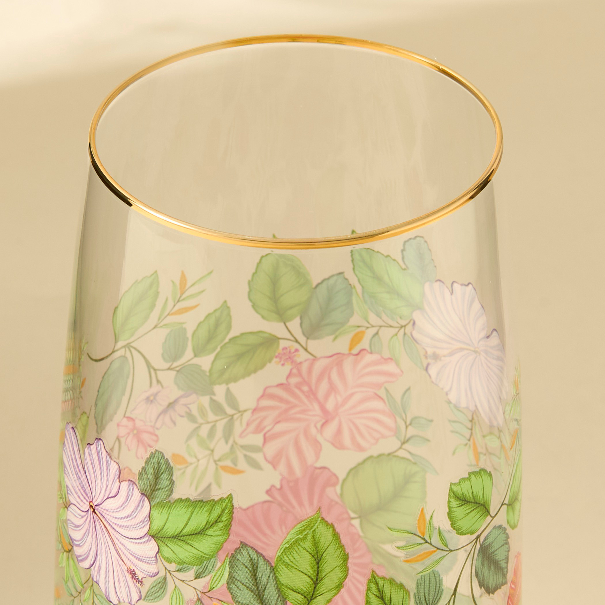 Summer Hot Flower Printed Highball Glass-household-dining-glassware-drinkingglasses-image-3