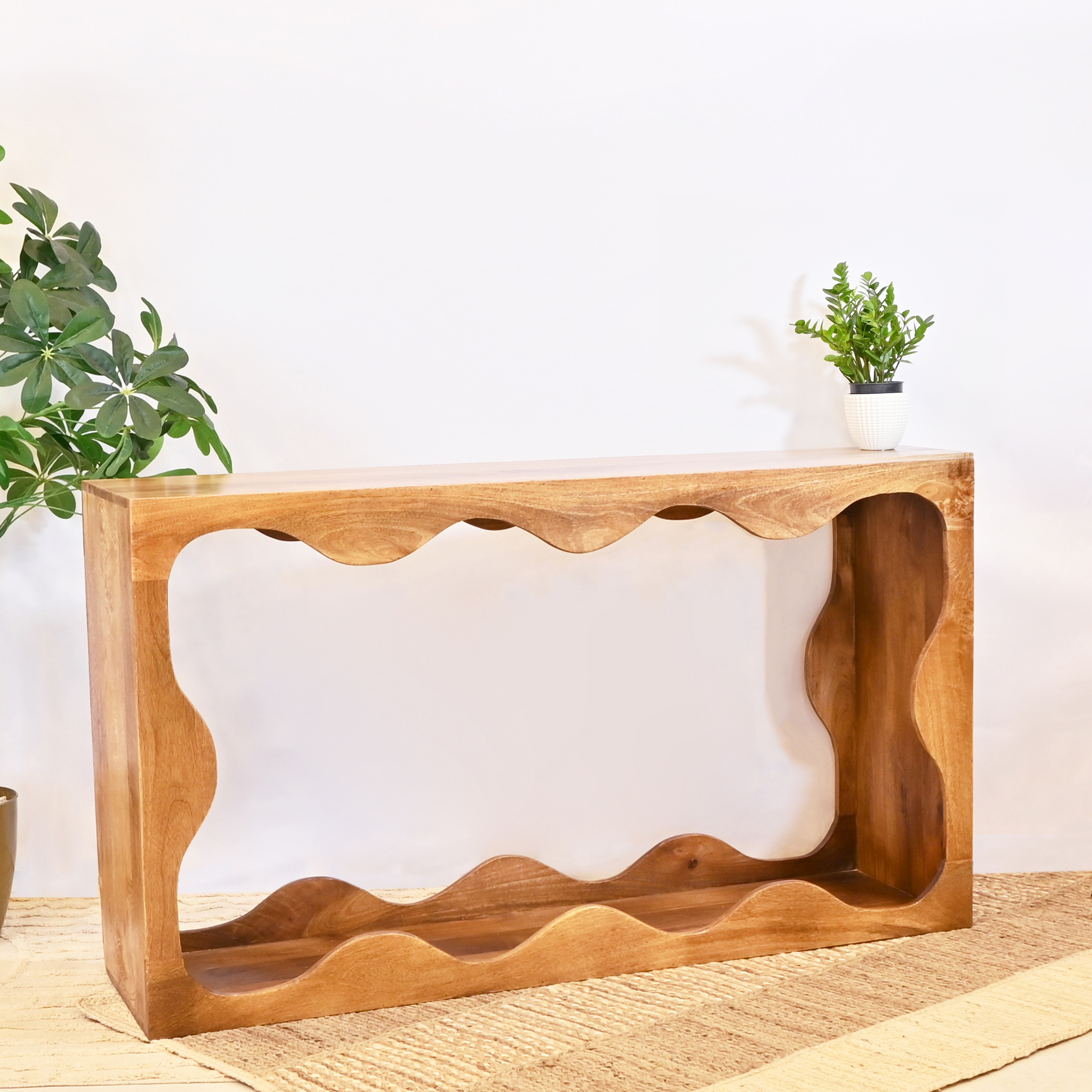 طاولة كونسول خشبية بتصميم مموج-furniture-livingroom-coffeetables-image-1