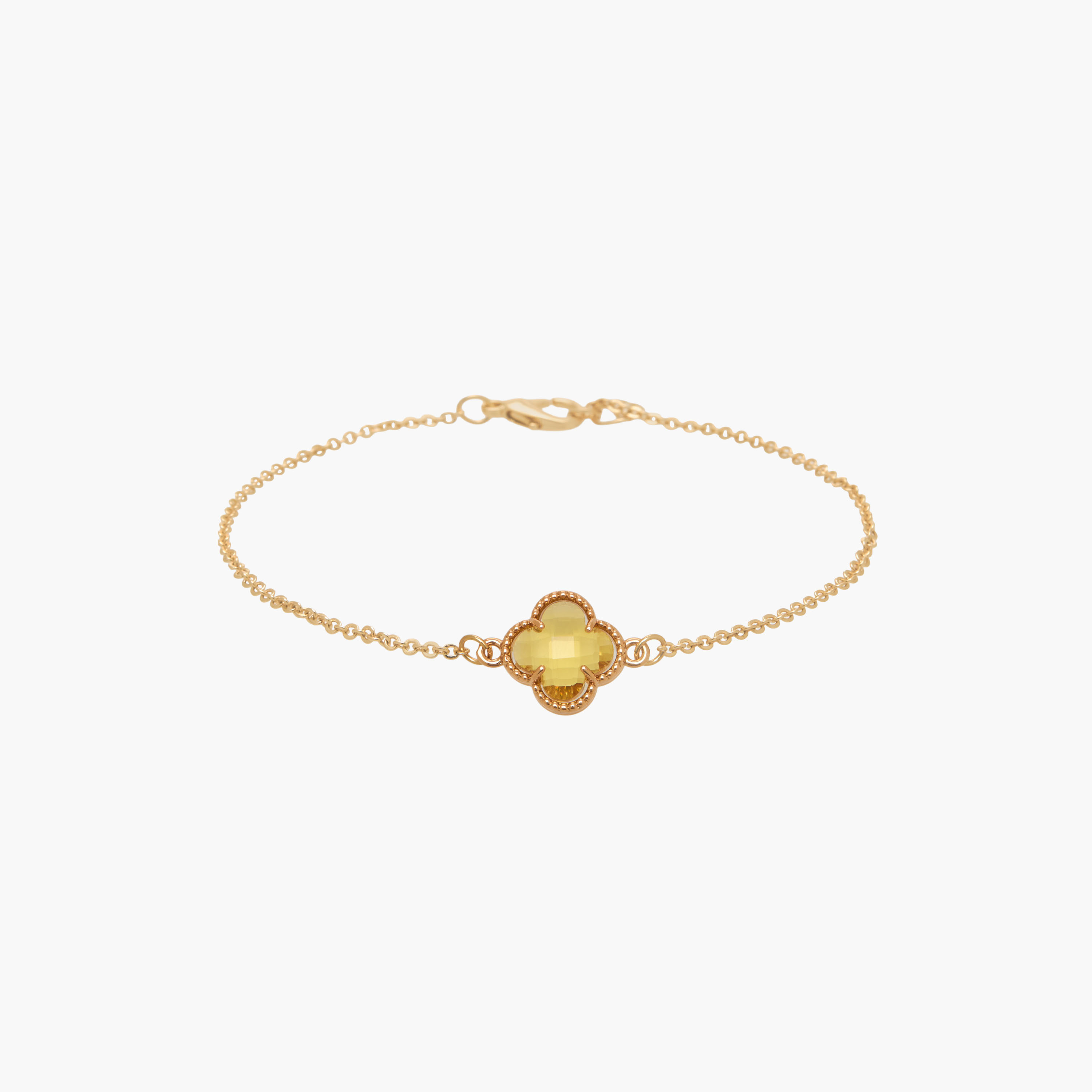 Metallic Clover Charm Bracelet-women-watchesandjewellery-jewellery-banglesandbracelets-image-2