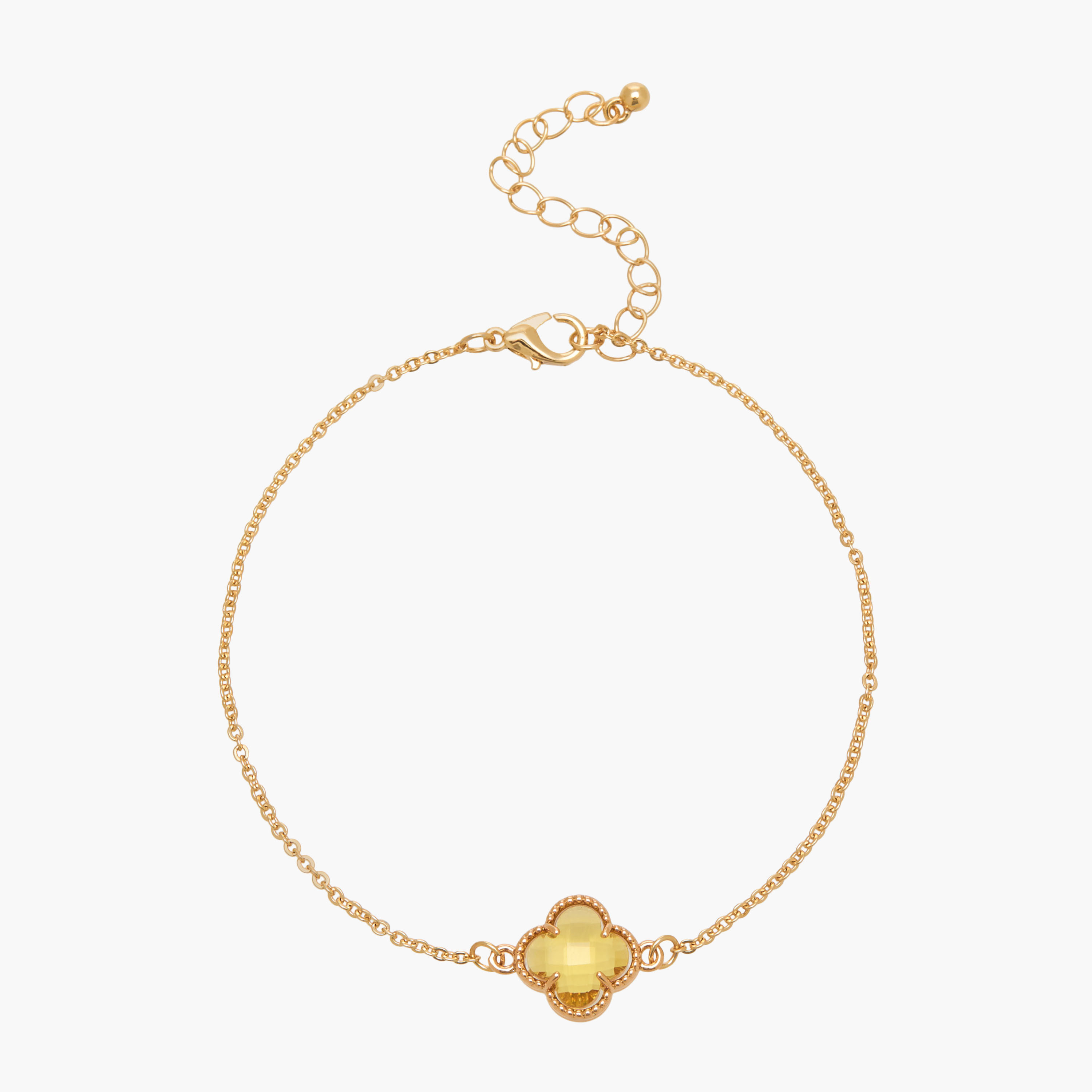 Metallic Clover Charm Bracelet-women-watchesandjewellery-jewellery-banglesandbracelets-image-3