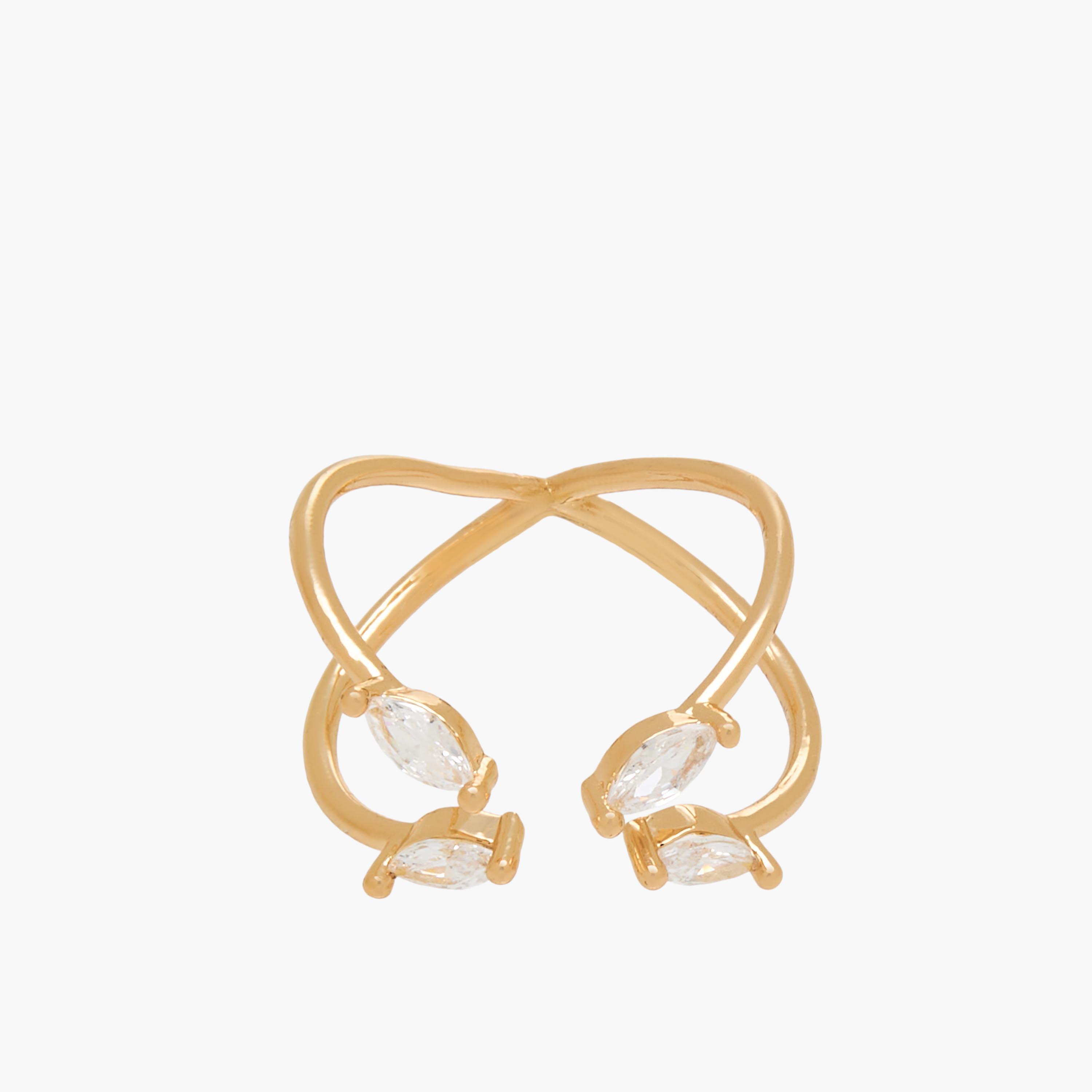 Gold Tone Ring with Embellishment-women-watchesandjewellery-jewellery-rings-image-1