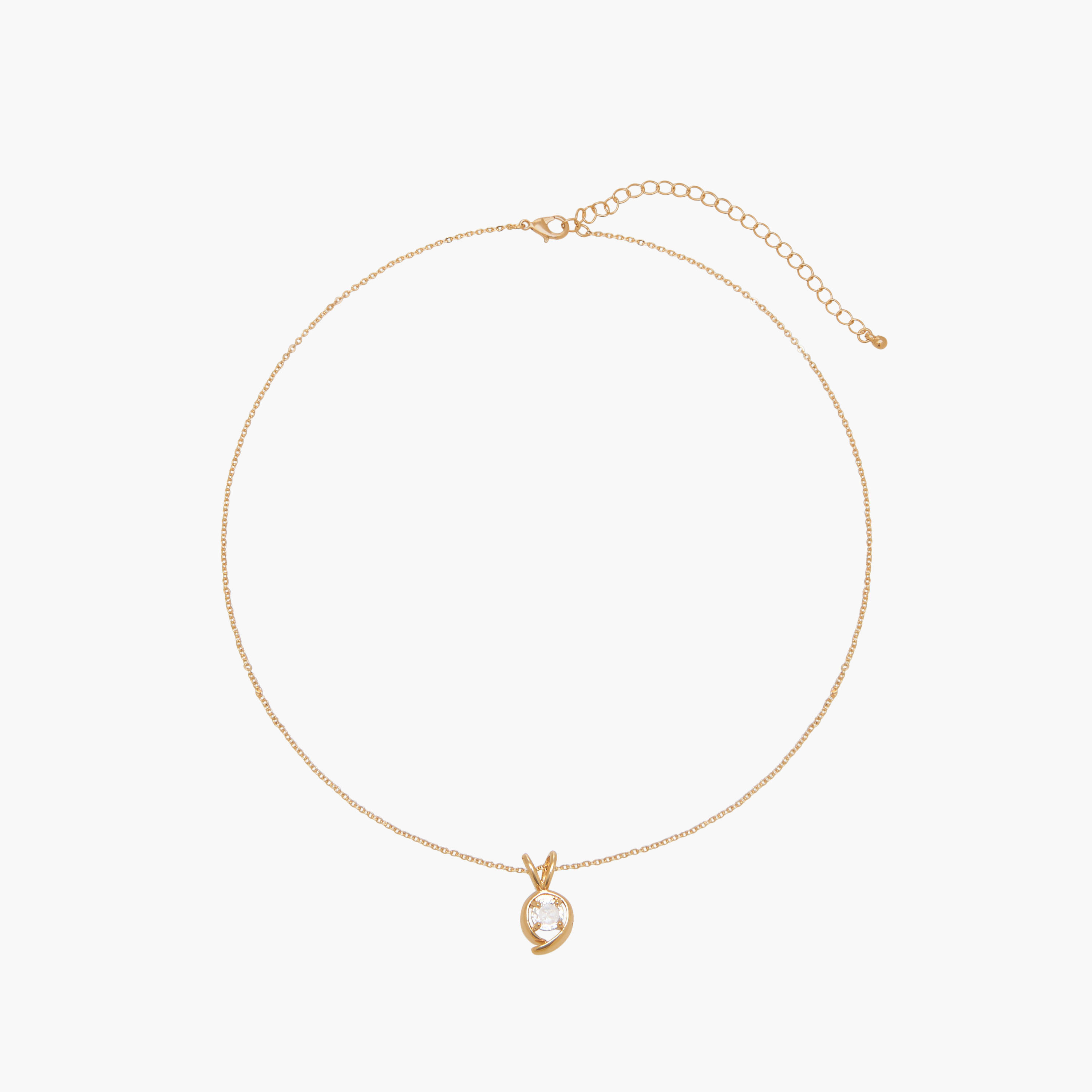 Gold Tone Pendant Necklace with Embellished Design-women-watchesandjewellery-jewellery-necklacesandpendants-image-1