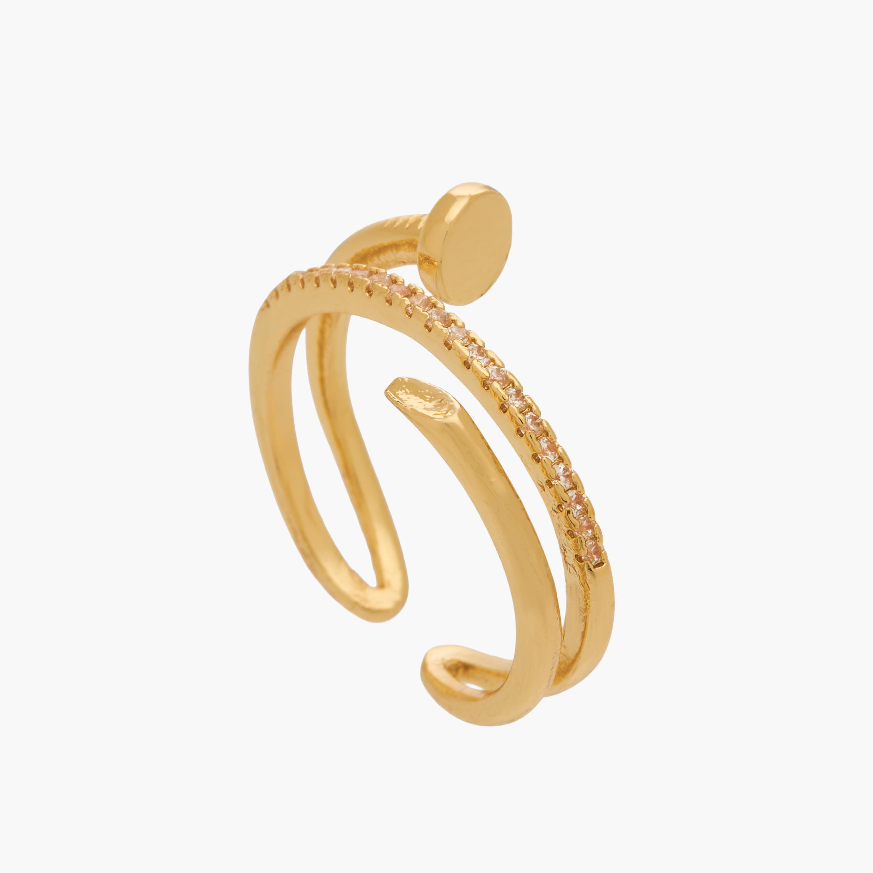 Cubic Zirconia Embellished Metal Ring-women-watchesandjewellery-jewellery-rings-image-1