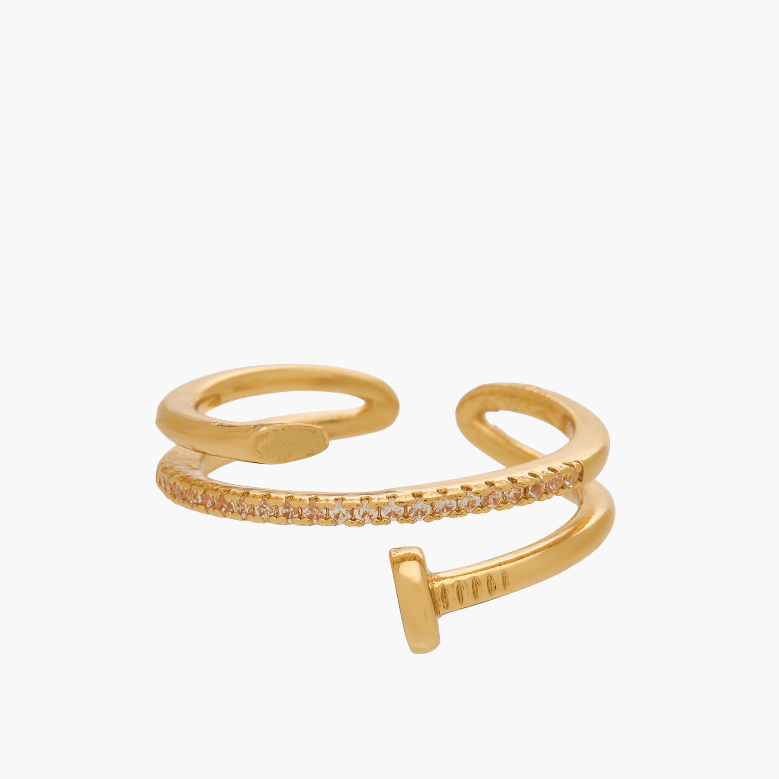 Cubic Zirconia Embellished Metal Ring-women-watchesandjewellery-jewellery-rings-image-2
