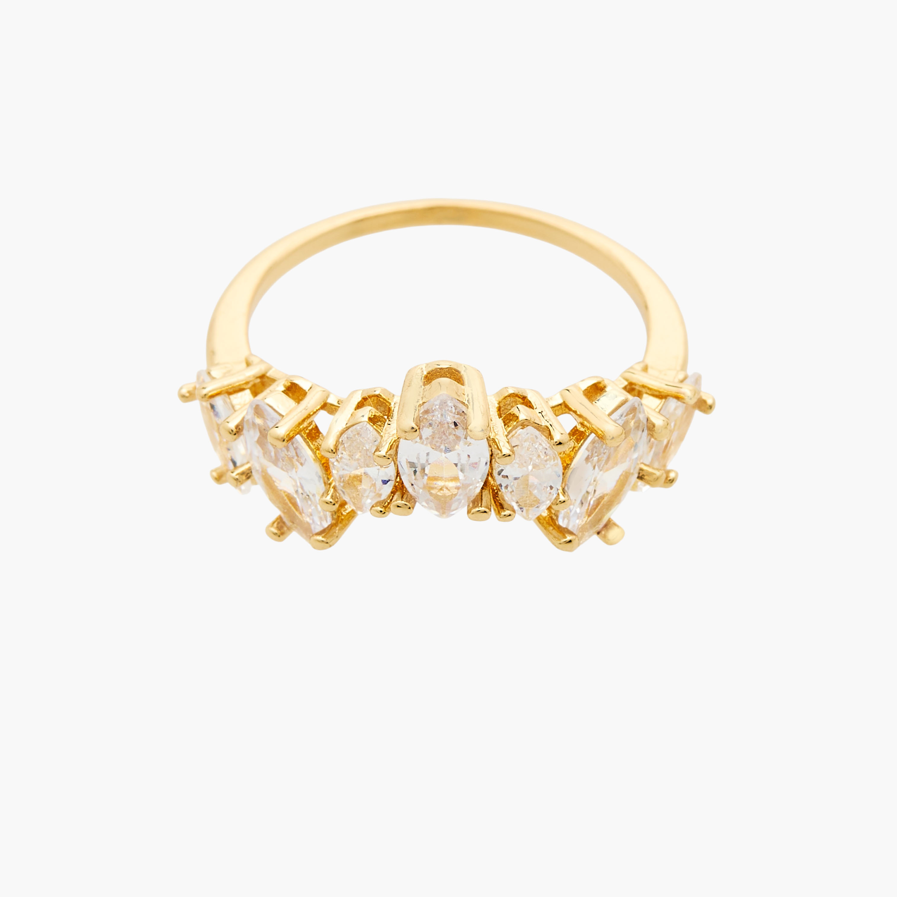 Metallic Ring with Cubic Zirconia Embellishments-women-watchesandjewellery-jewellery-rings-image-2