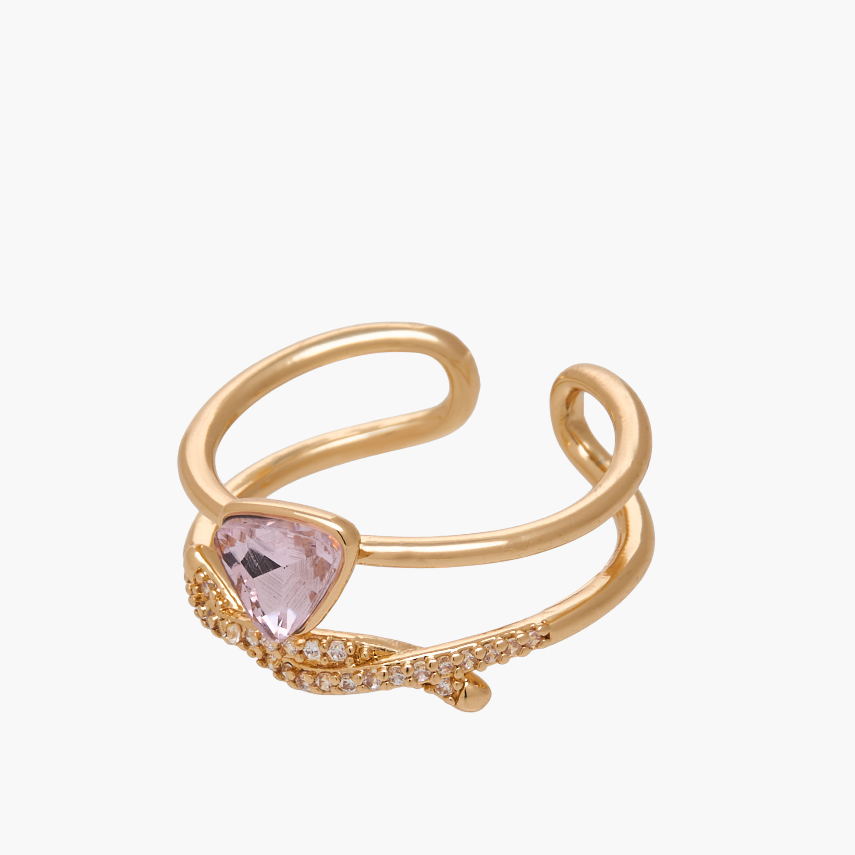 خاتم معدن مزين بفصوص زيركون-women-watchesandjewellery-jewellery-rings-image-2