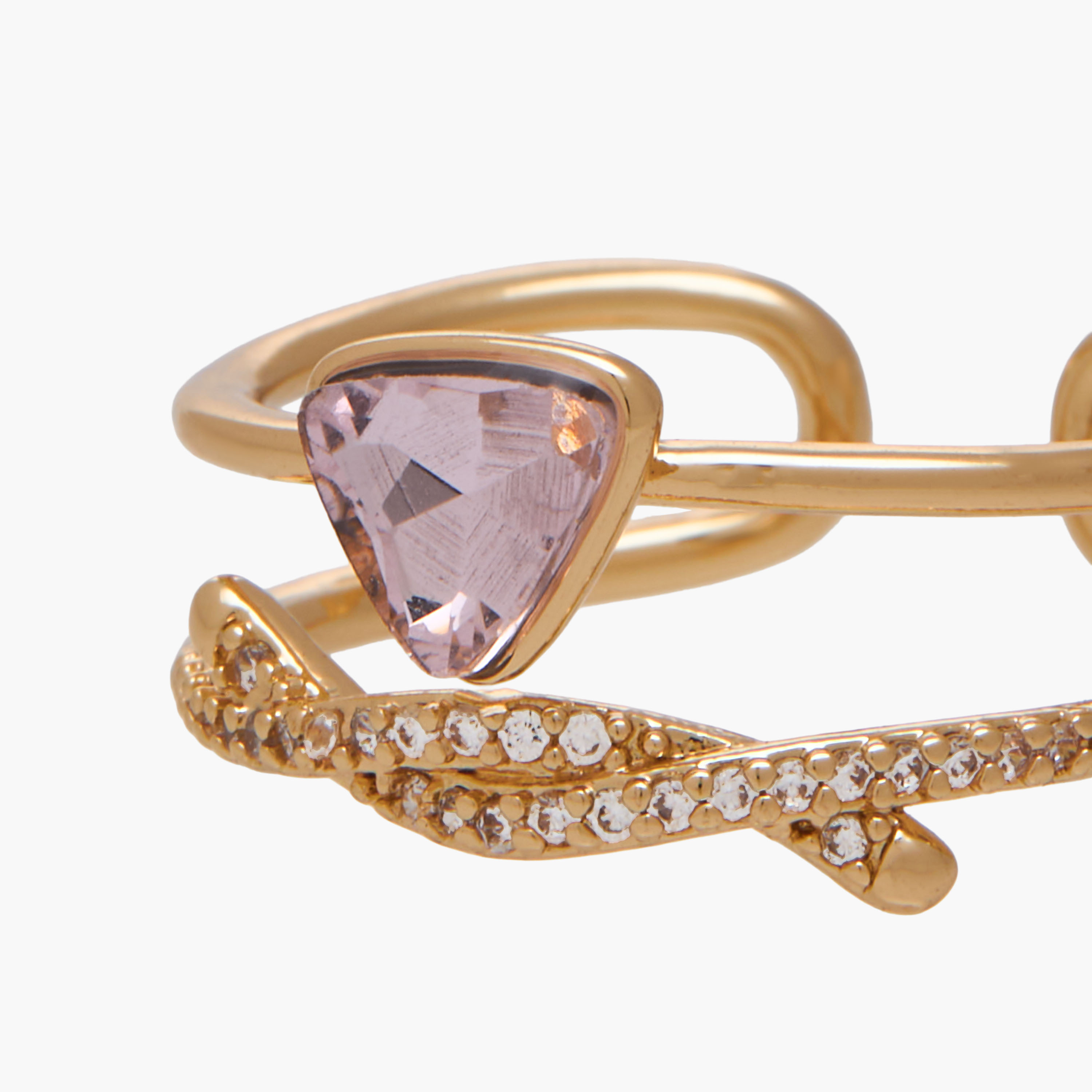 خاتم معدن مزين بفصوص زيركون-women-watchesandjewellery-jewellery-rings-image-4