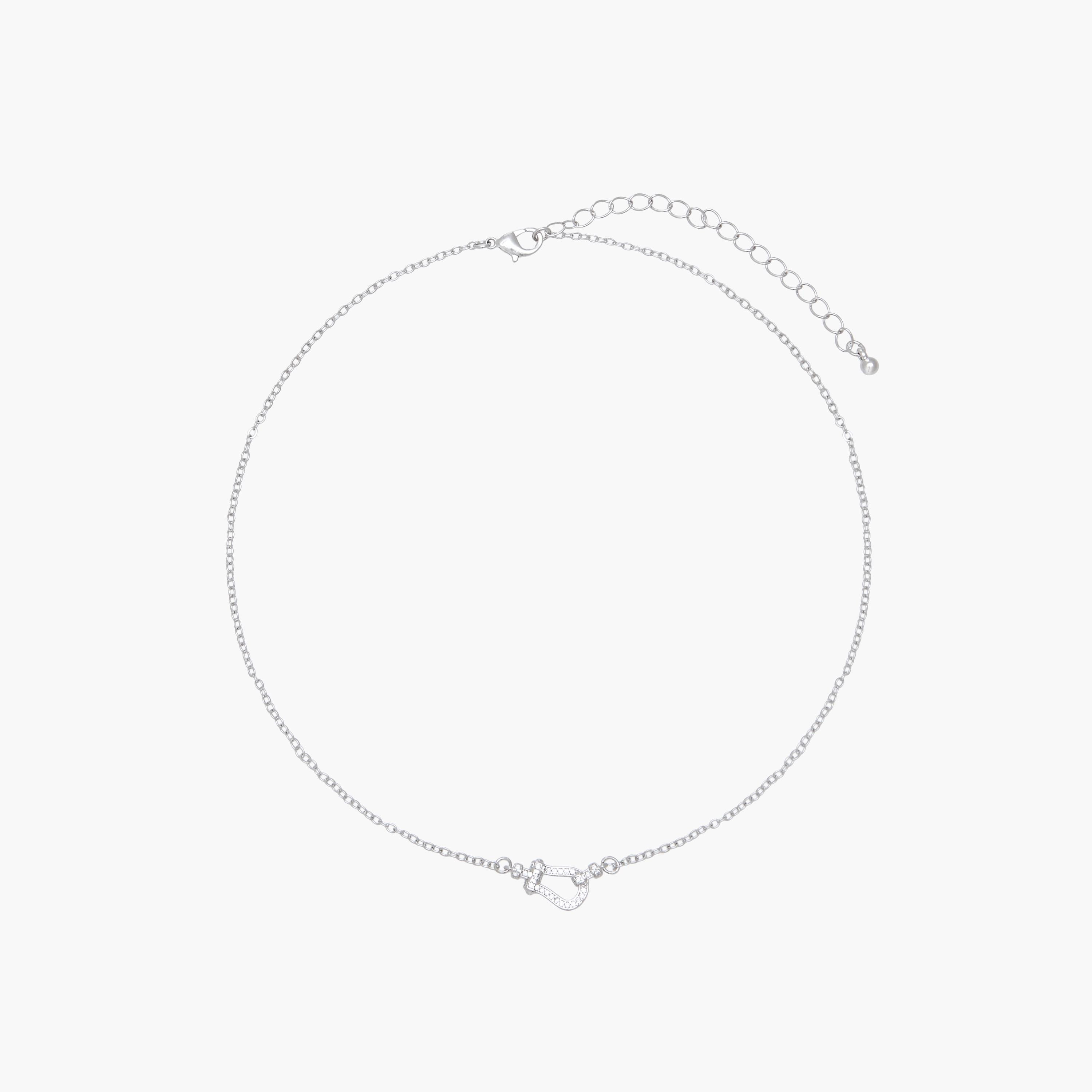 Silver Tone Cubic Zirconia Pendant Necklace with Embellished Design-women-watchesandjewellery-jewellery-necklacesandpendants-image-1